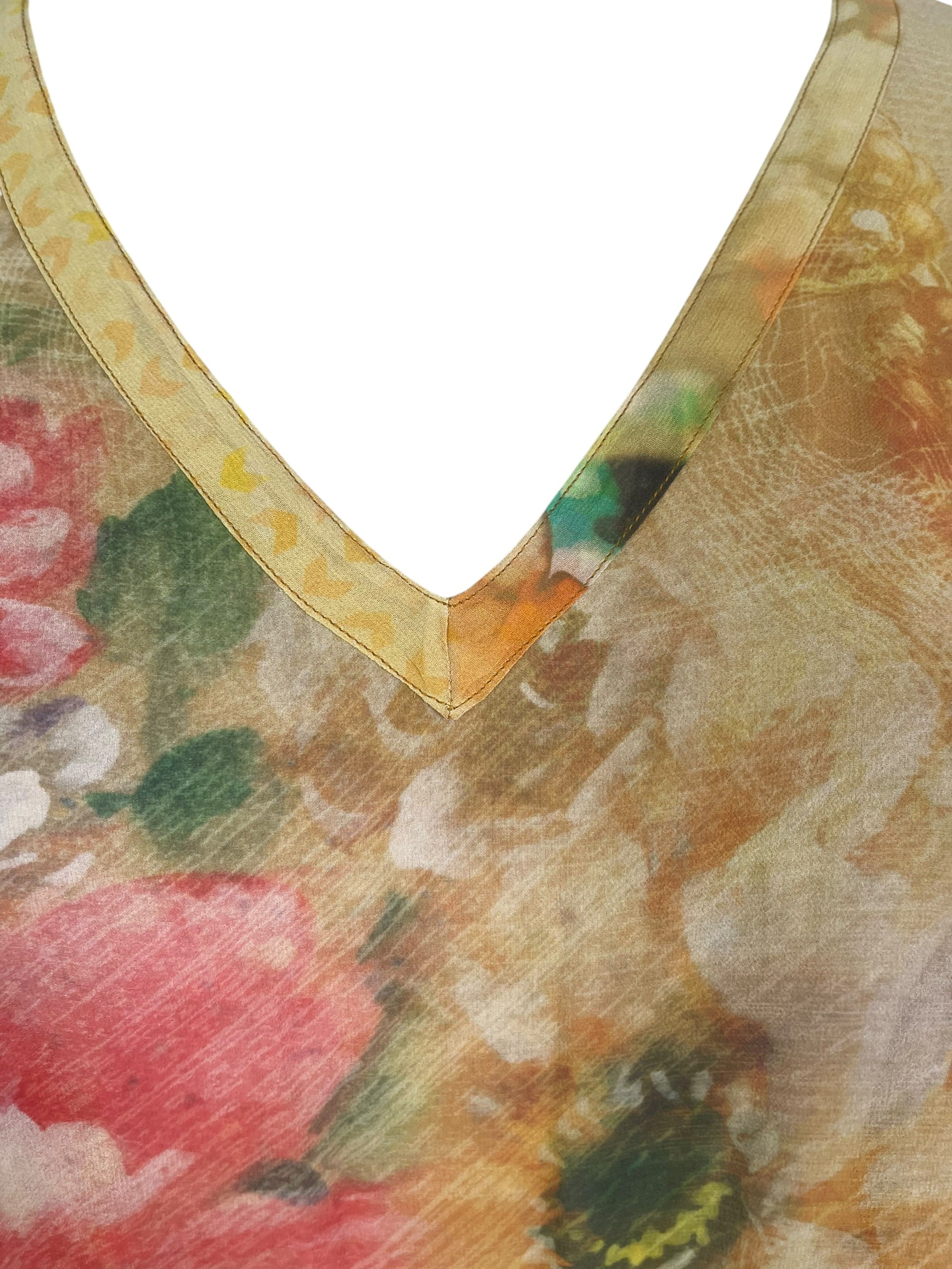 Releases Sunday at 8pm EST  PRG8769 Sheer Avatar Pure Silk Short Kaftan Tunic with Slits