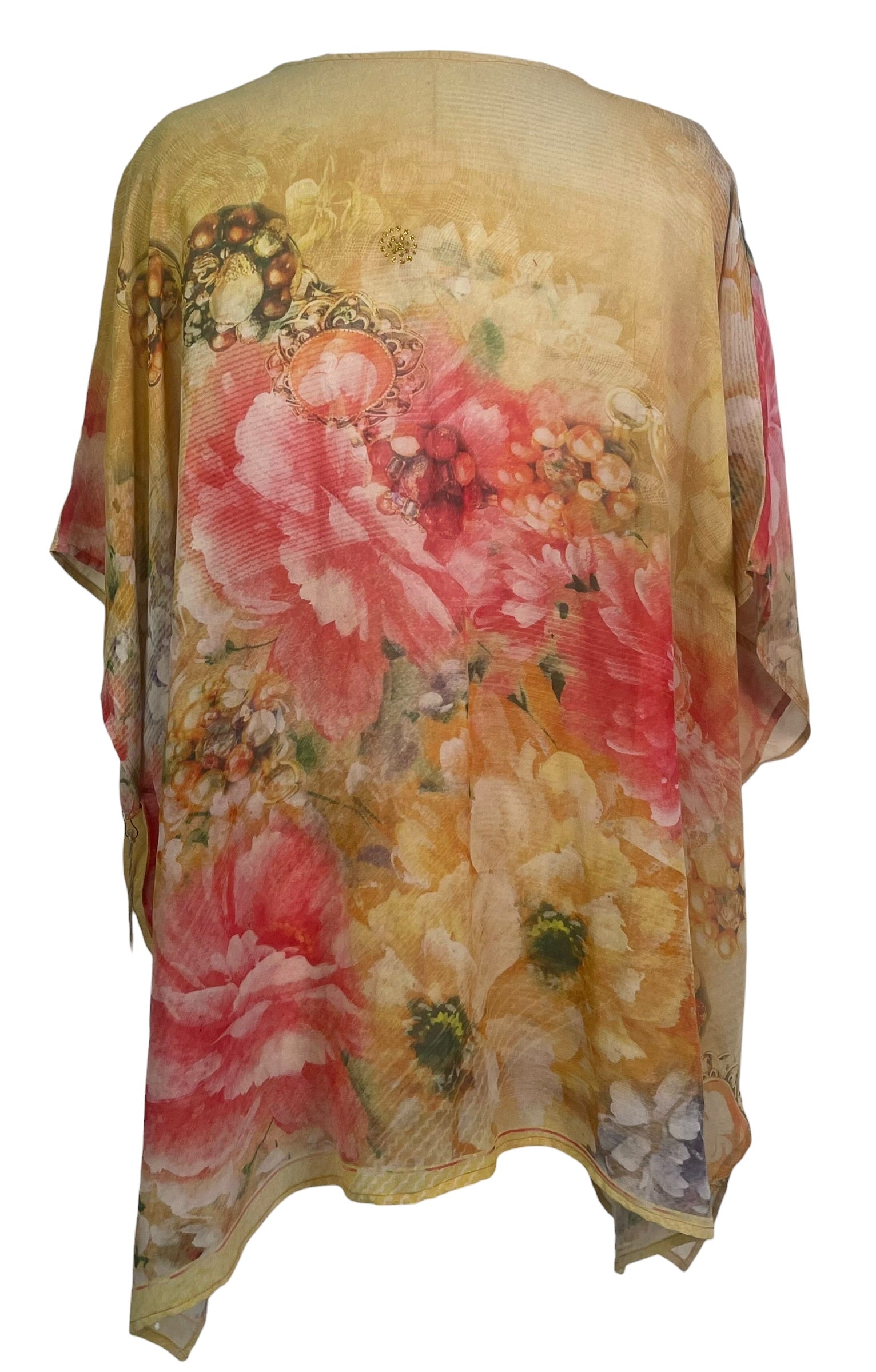 Releases Sunday at 8pm EST  PRG8769 Sheer Avatar Pure Silk Short Kaftan Tunic with Slits