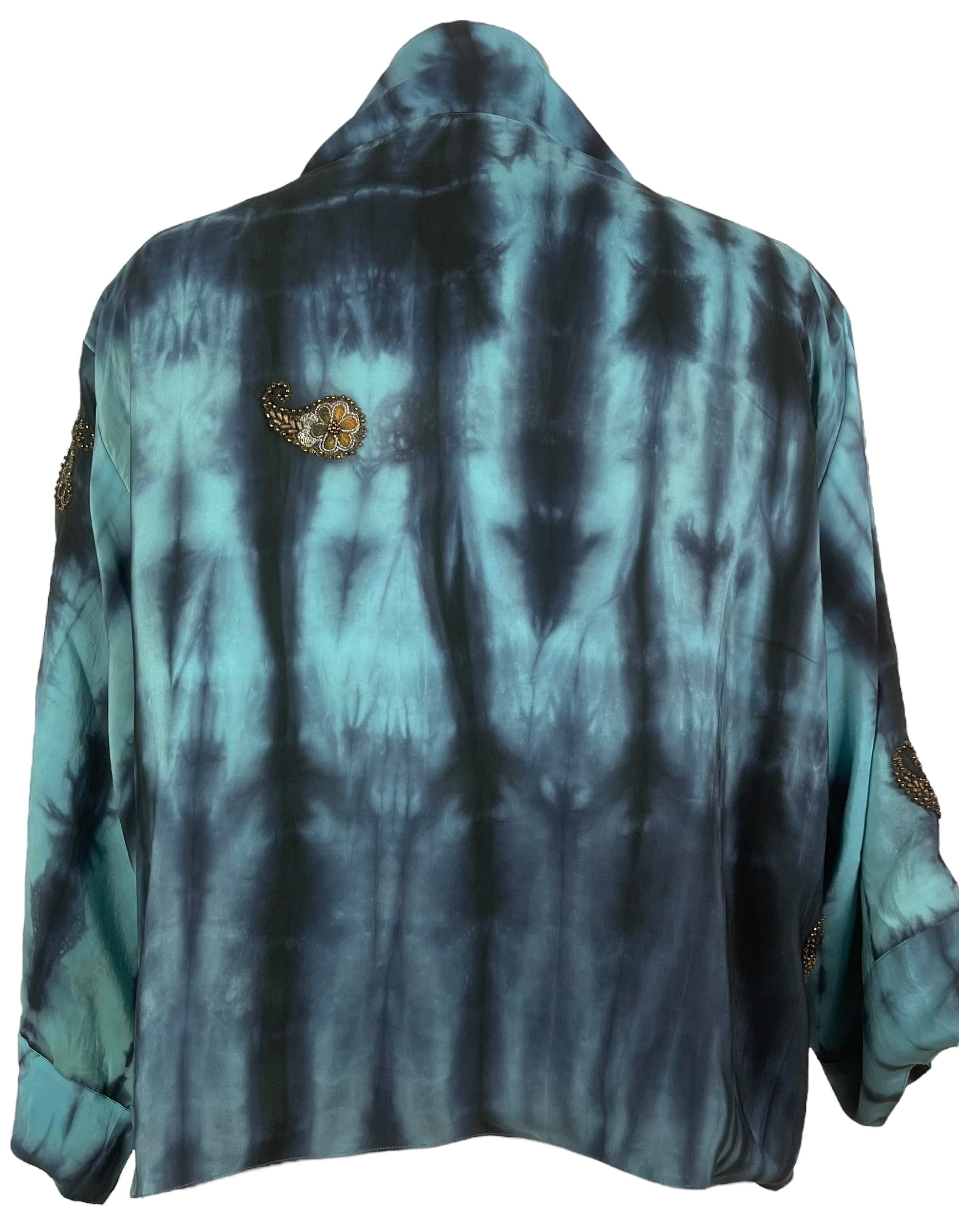 PREVIEW PRC8390 Avatar Reversible Pure Silk Jiva Jacket with Slits by DECEMBER2025 – Handmade ethical Jiva Jacket from sariKNOTsari using upcycled silk. Designed in Canada for travel and slow fashion, loved from Toronto to LA to Sydney.