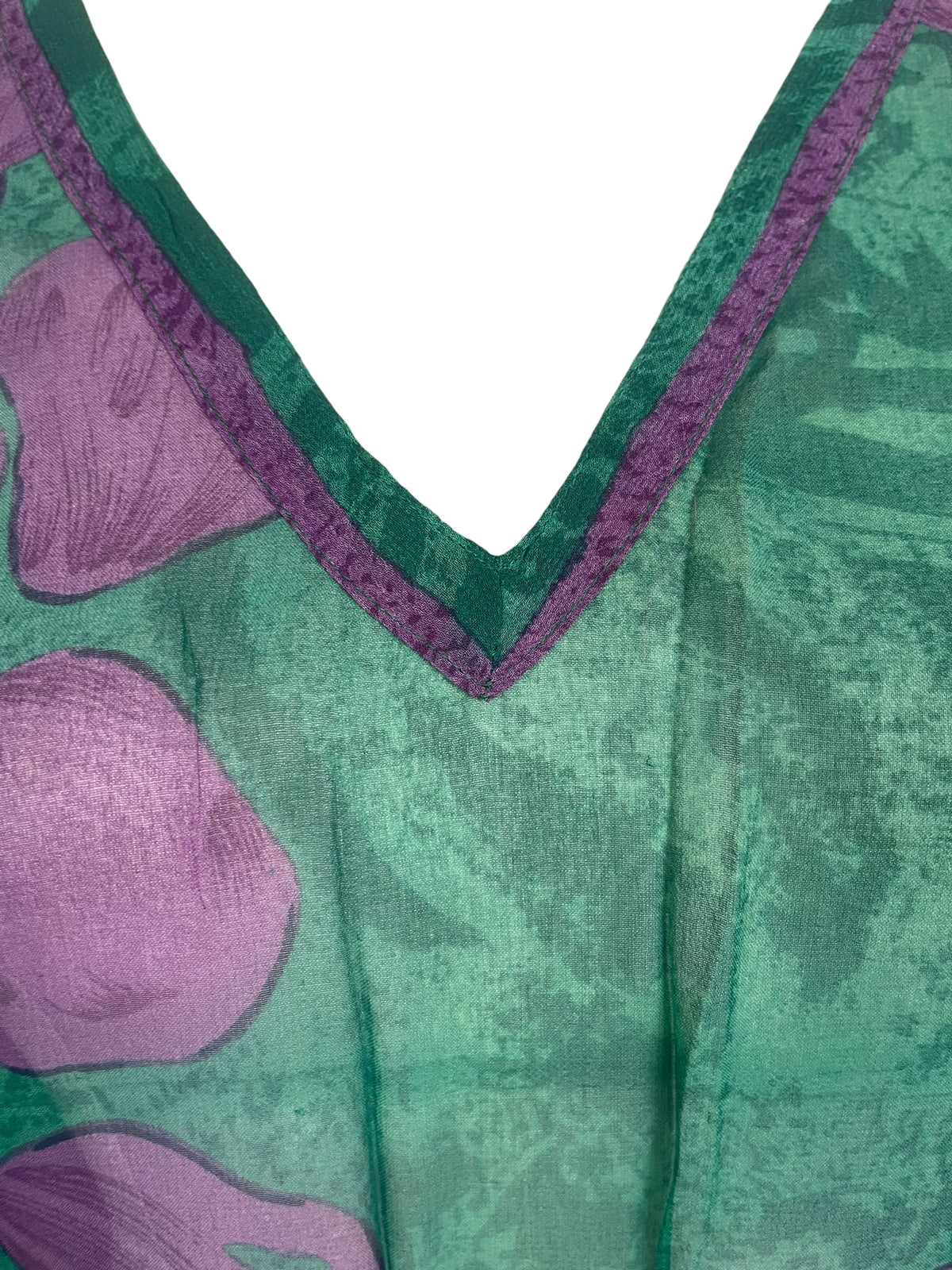Releases Sunday at 8pm EST  PRG8923 Sheer Wabi Sabi Pure Silk Short Kaftan Tunic With Slits