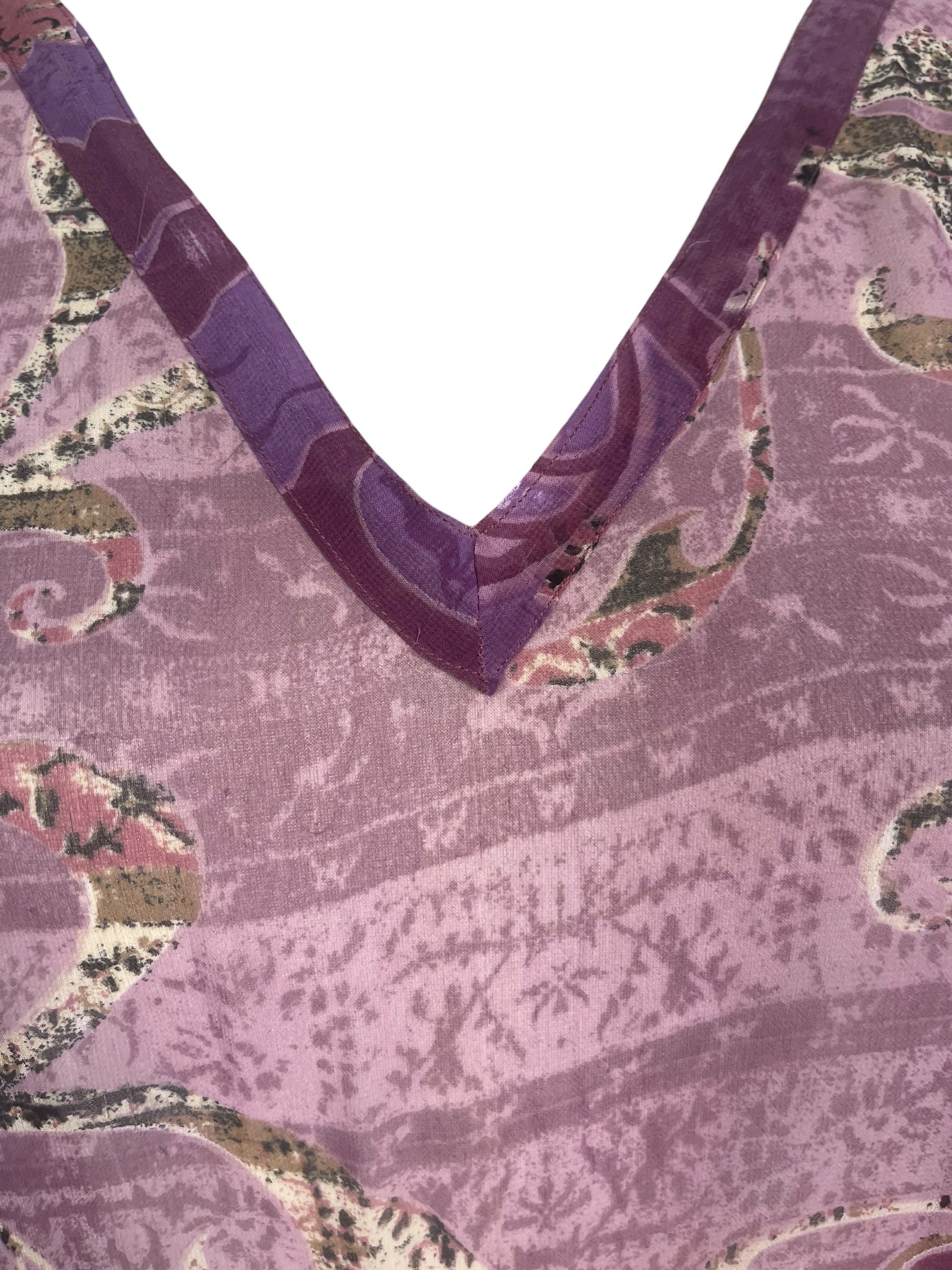 Releases Sunday at 8pm EST PRG8770 Sheer Wabi Sabi Pure Silk Short Kaftan Tunic With Slits