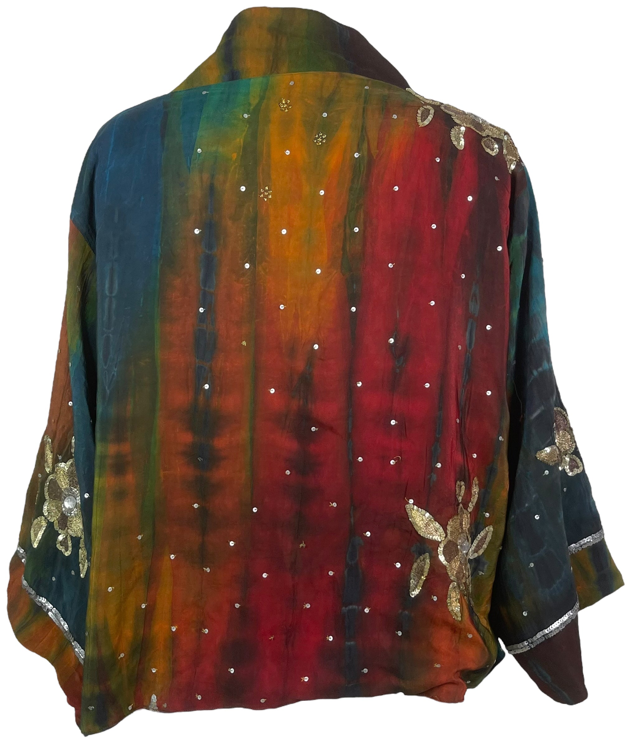 PREVIEW PRC8386 Avatar Reversible Pure Silk Jiva Jacket with Slits by DECEMBER2025 – Handmade ethical Jiva Jacket from sariKNOTsari using upcycled silk. Designed in Canada for travel and slow fashion, loved from Toronto to LA to Sydney.
