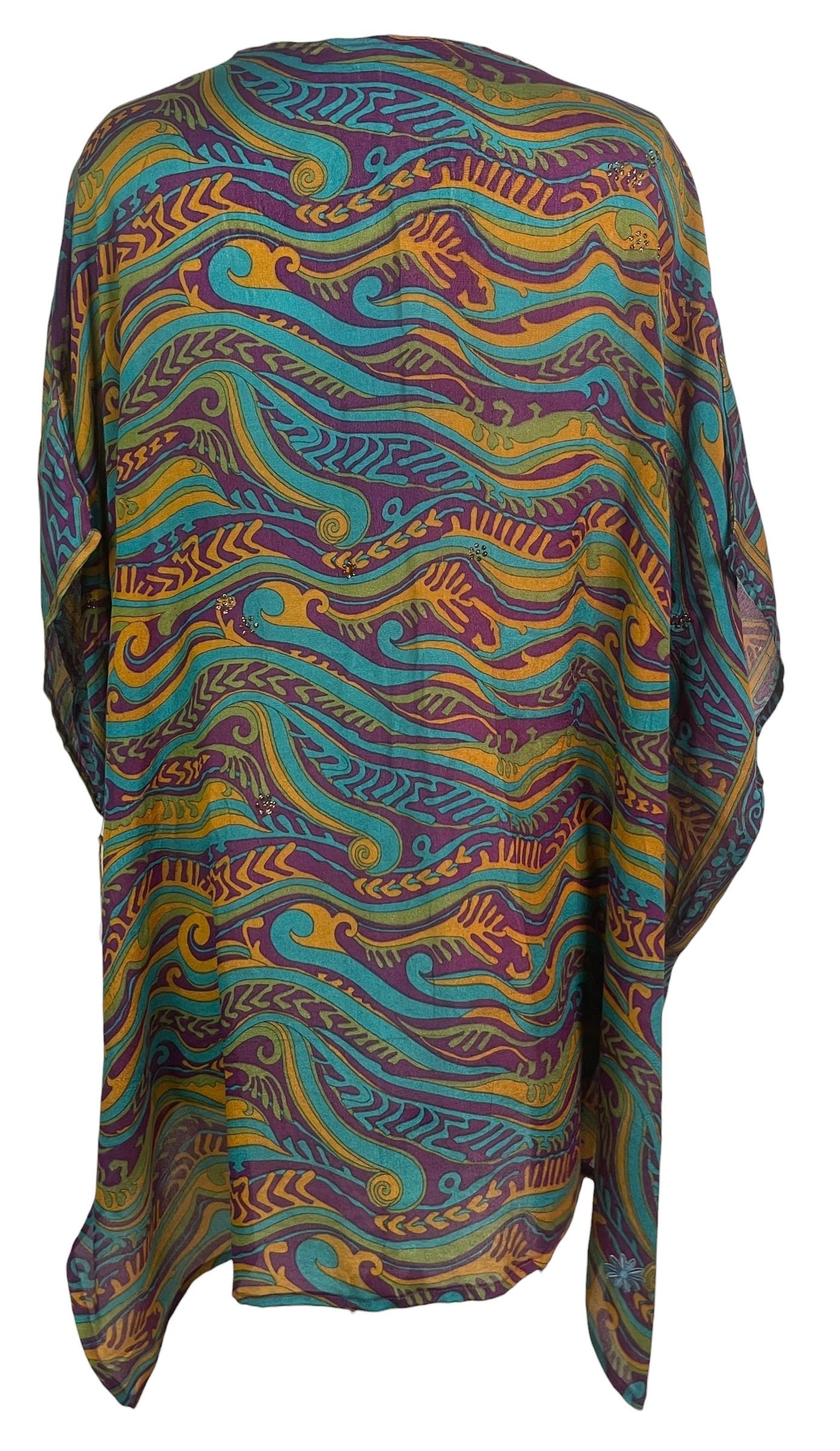Releases Sunday at 8pm EST  PRC8891 Wabi Sabi Pure Silk Short Kaftan Tunic With Slits