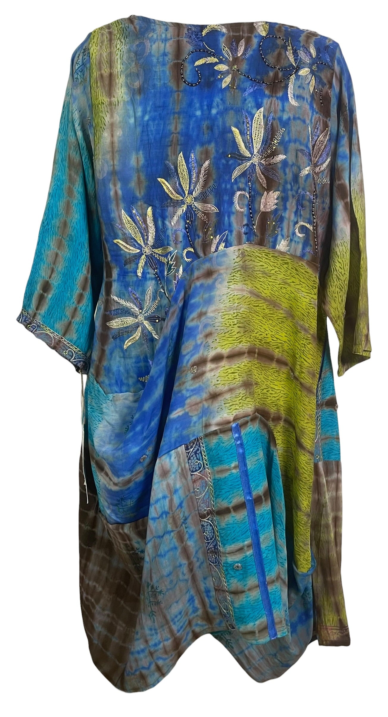 Releases Sunday at 8pm EST PRC9146 Avatar Pure Silk Sculptural Long Tunic Dress