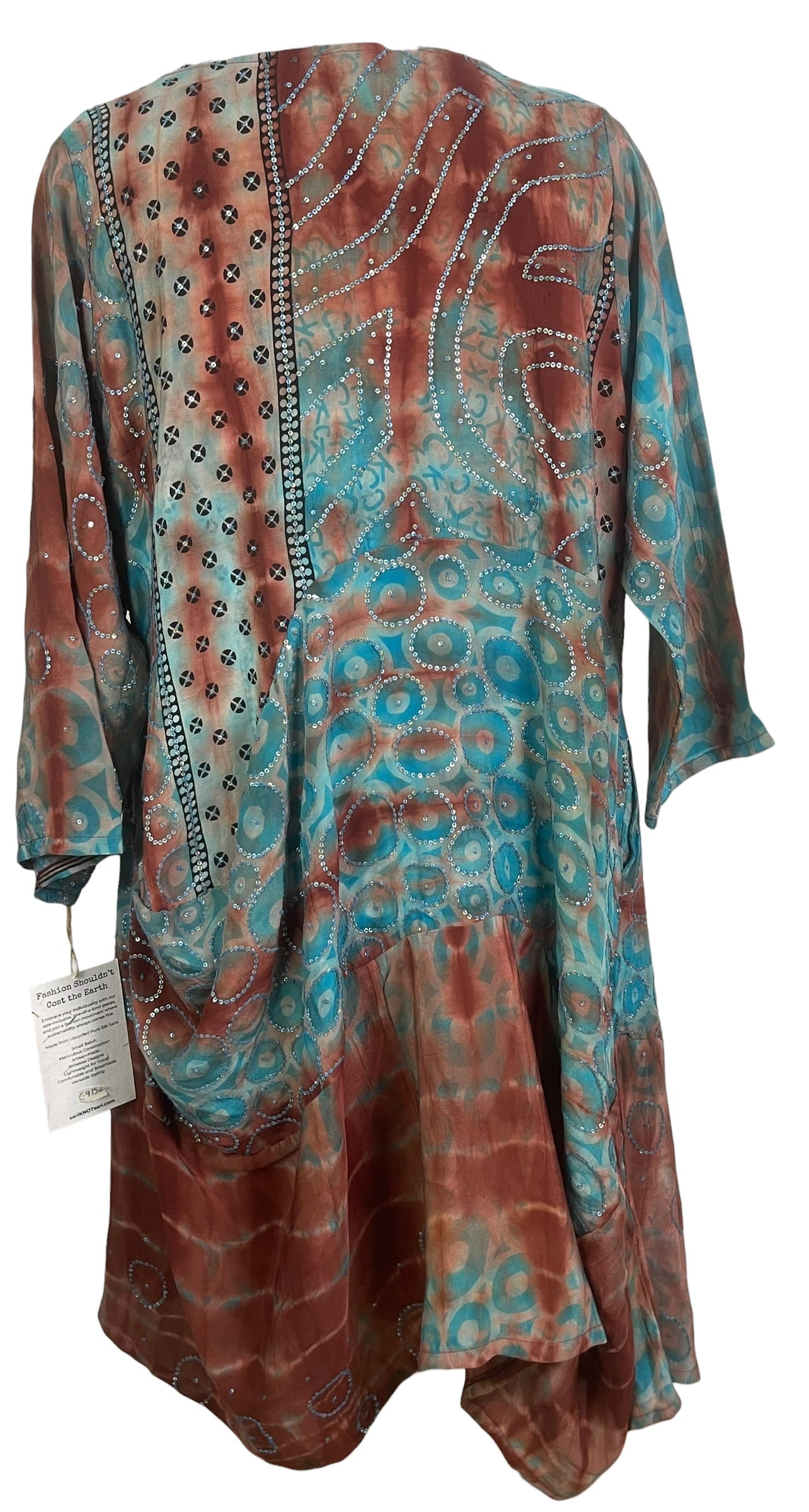 Releases Sunday at 8pm EST PRC9152 Avatar Pure Silk Sculptural Long Tunic Dress