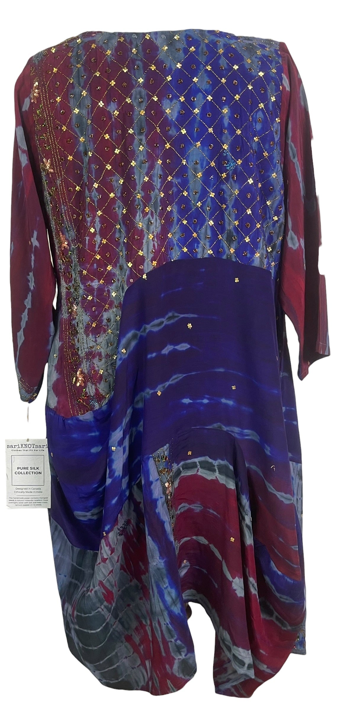 Releases Sunday at 8pm EST PRC9145 Avatar Pure Silk Sculptural Long Tunic Dress