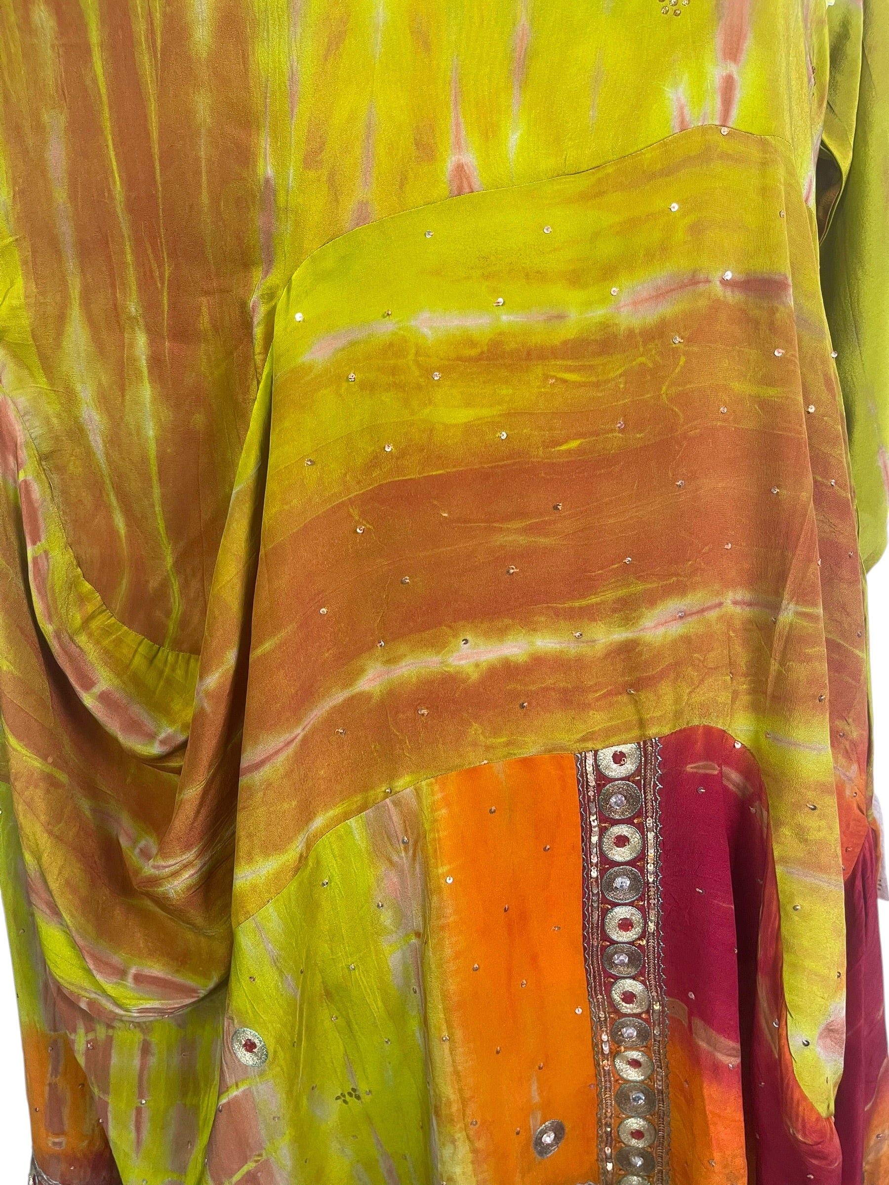 Releases Sunday at 8pm EST PRC9143 Avatar Pure Silk Sculptural Long Tunic Dress