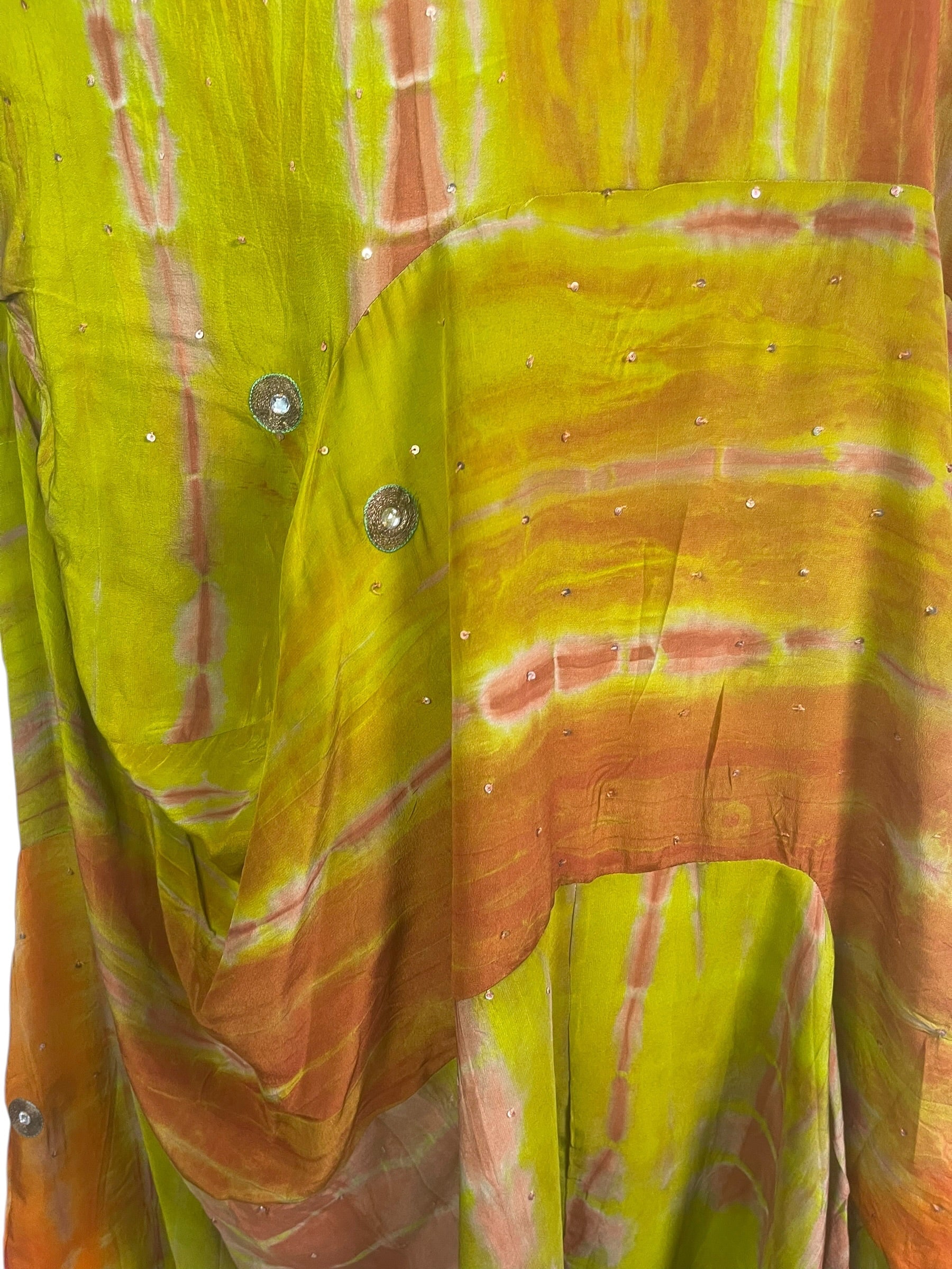 Releases Sunday at 8pm EST PRC9143 Avatar Pure Silk Sculptural Long Tunic Dress