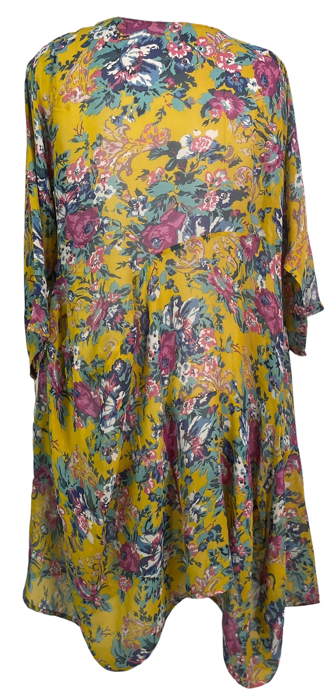 Releases Sunday at 8pm EST  PRG9165  Sheer Avatar Pure Silk Sculptural Long Tunic Dress