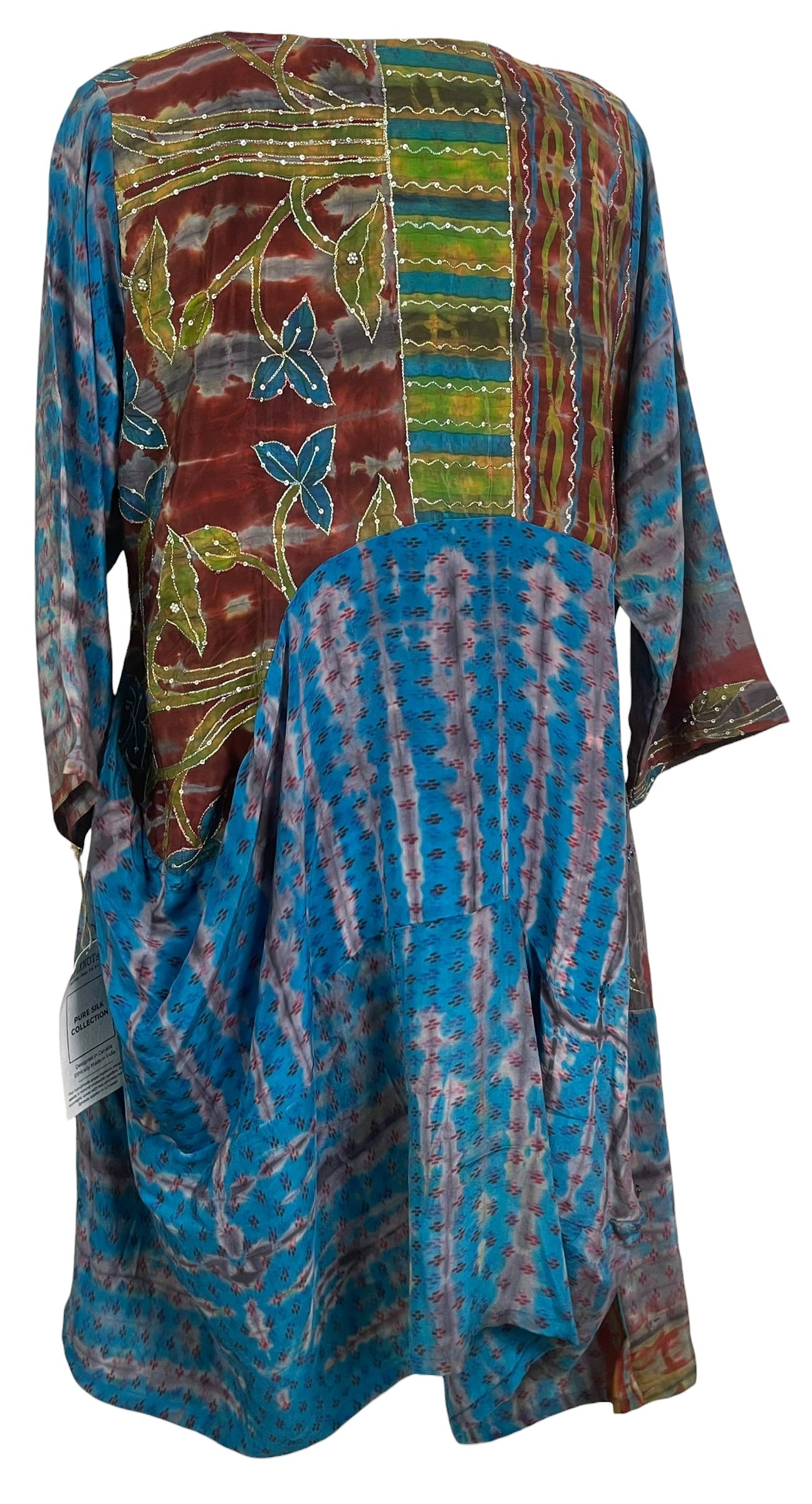 Releases Sunday at 8pm EST PRC9141 Avatar Pure Silk Sculptural Long Tunic Dress