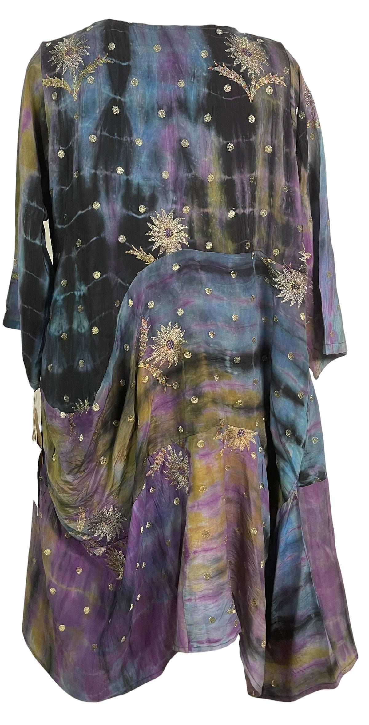 Releases Sunday at 8pm EST  PRC9149 Wabi Sabi Sculptural Pure Silk Long Tunic Dress