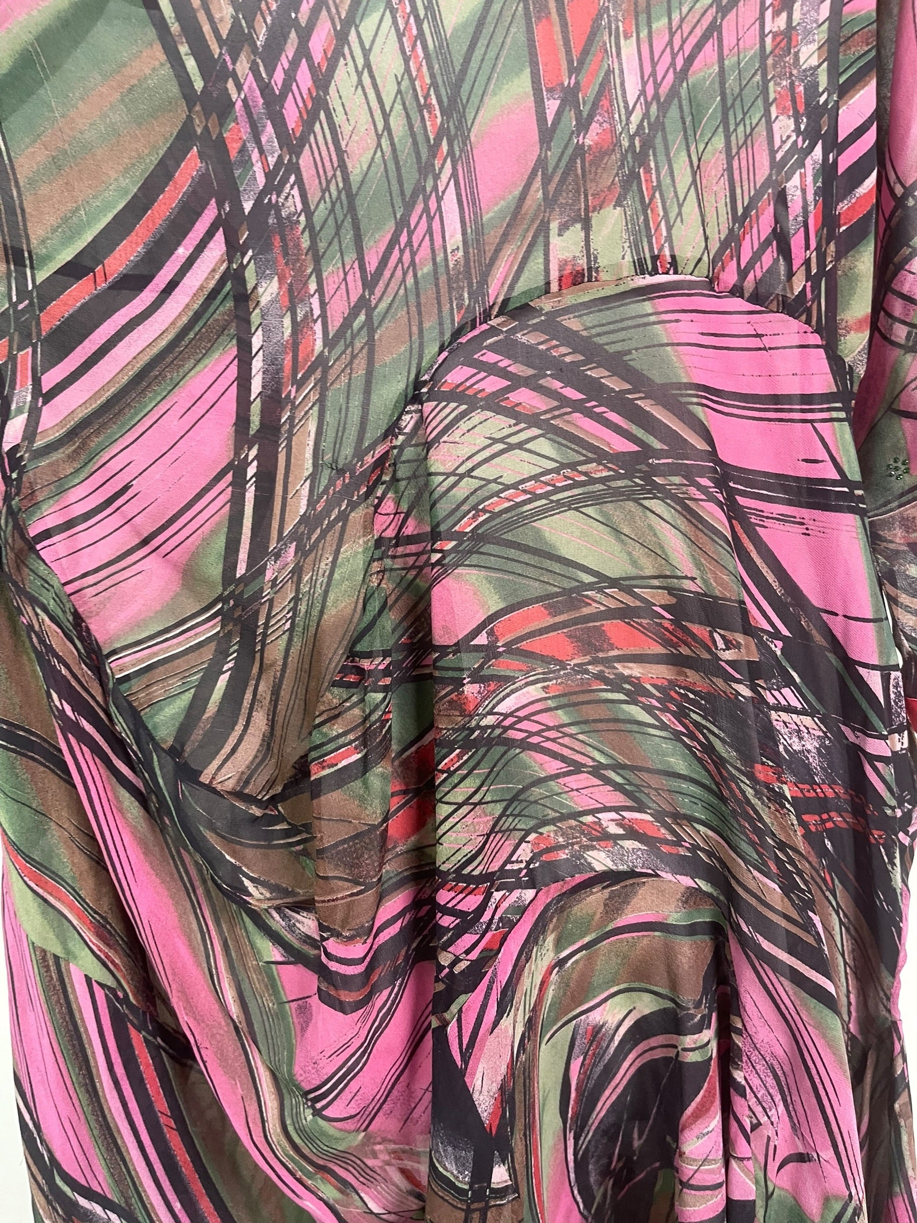 Releases Sunday at 8pm EST  PRG9160 Sheer Wabi Sabi Sculptural Pure Silk Long Tunic Dress