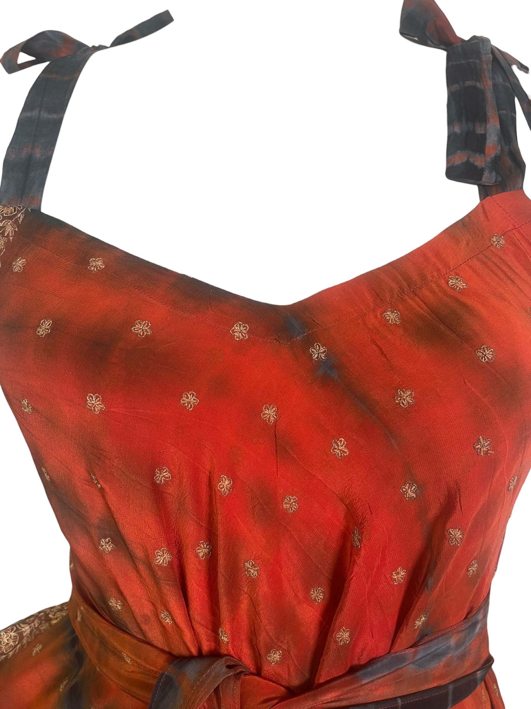 PRC9089  Avatar Pure Silk Maxi Dress with Belt