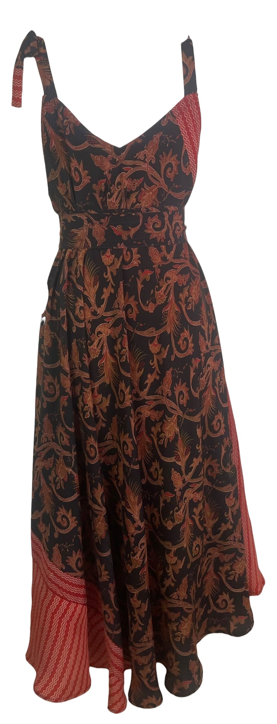 PRC9082 Avatar Pure Silk Maxi Dress with Belt