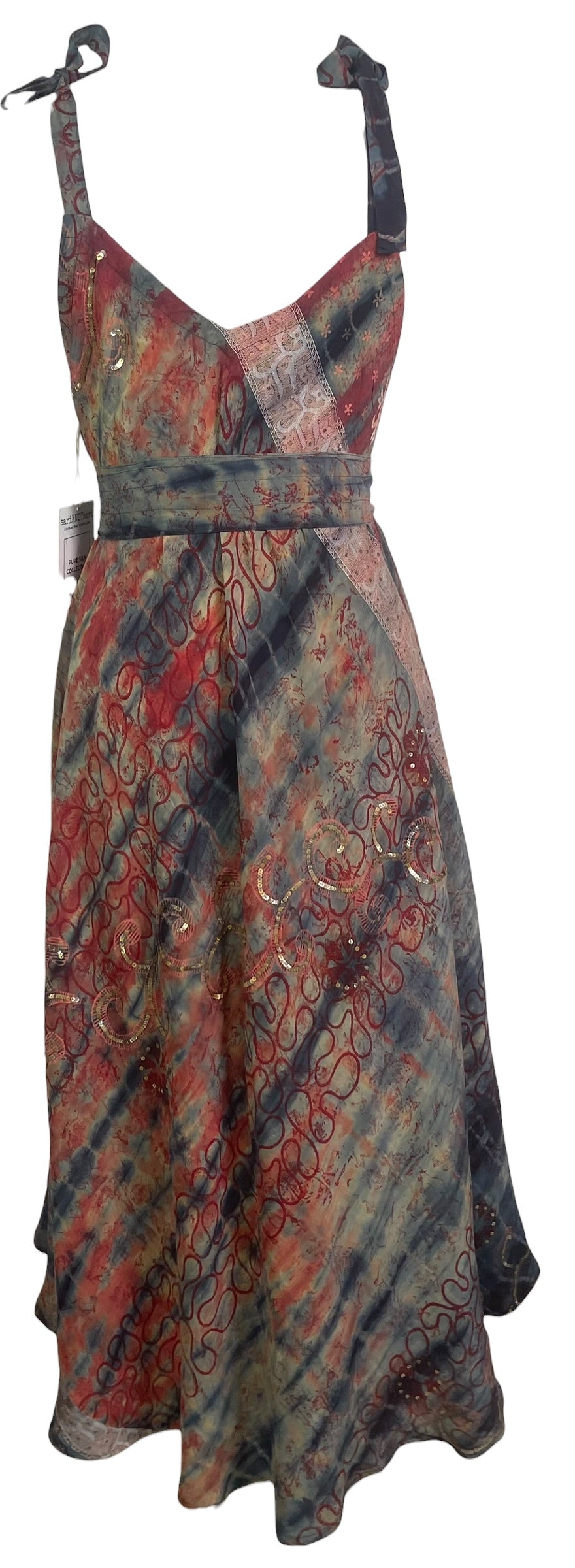 PRC9087 Avatar Pure Silk Maxi Dress with Belt