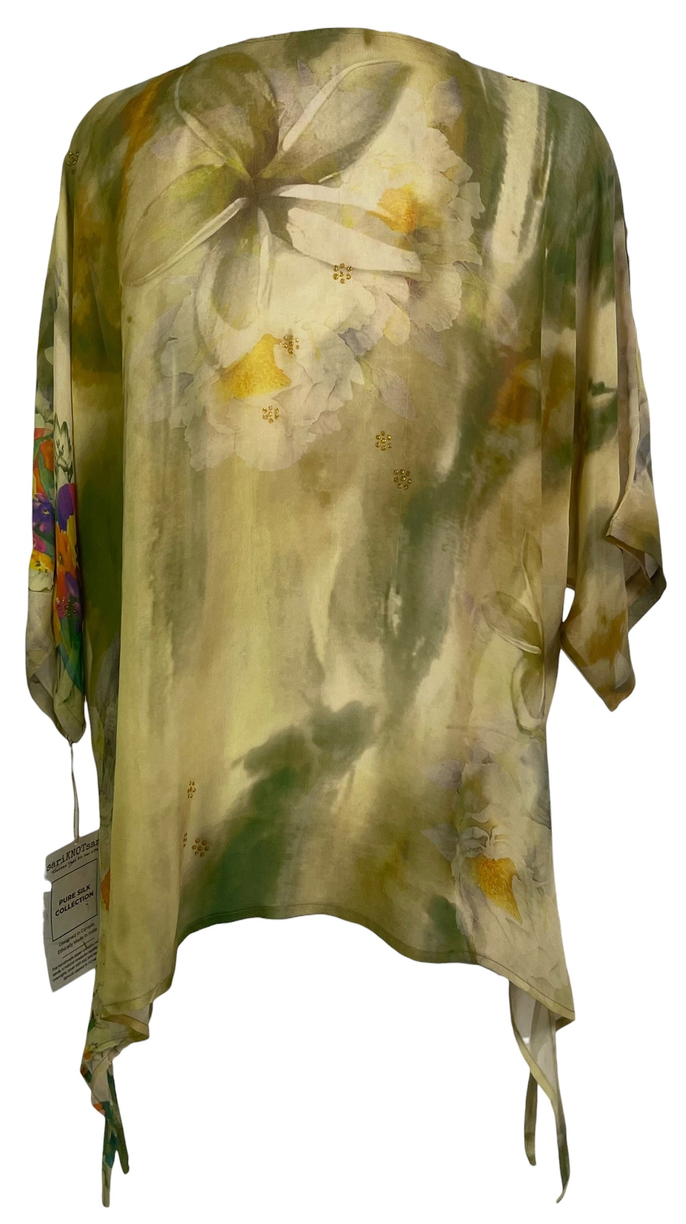 Releases Sunday at 8pm EST PRG9159 Sheer Avatar Pure Silk Long Tunic with Side Ties