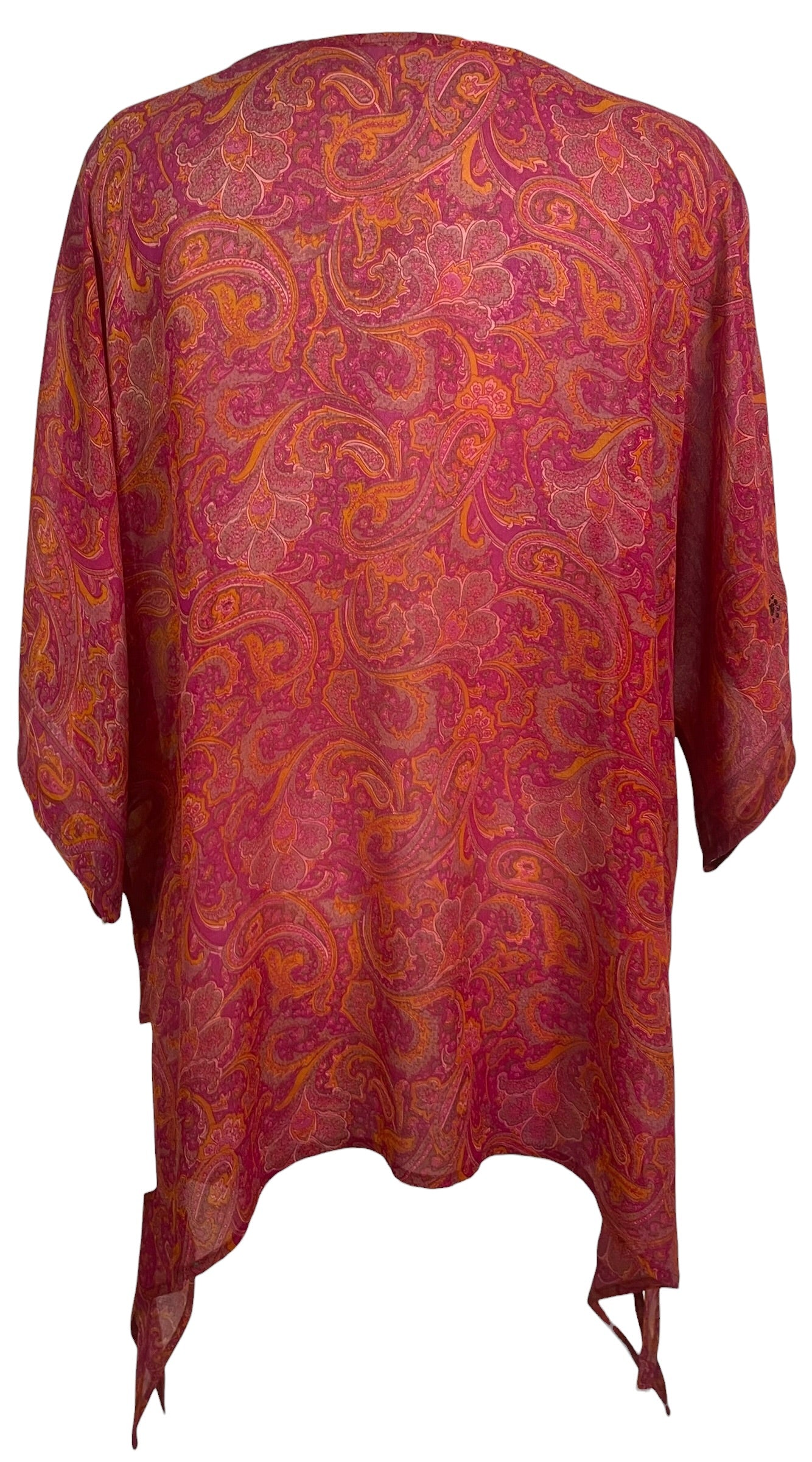 Releases Sunday at 8pm EST  PRG8911 Sheer Avatar Pure Silk Long Tunic with Side Ties