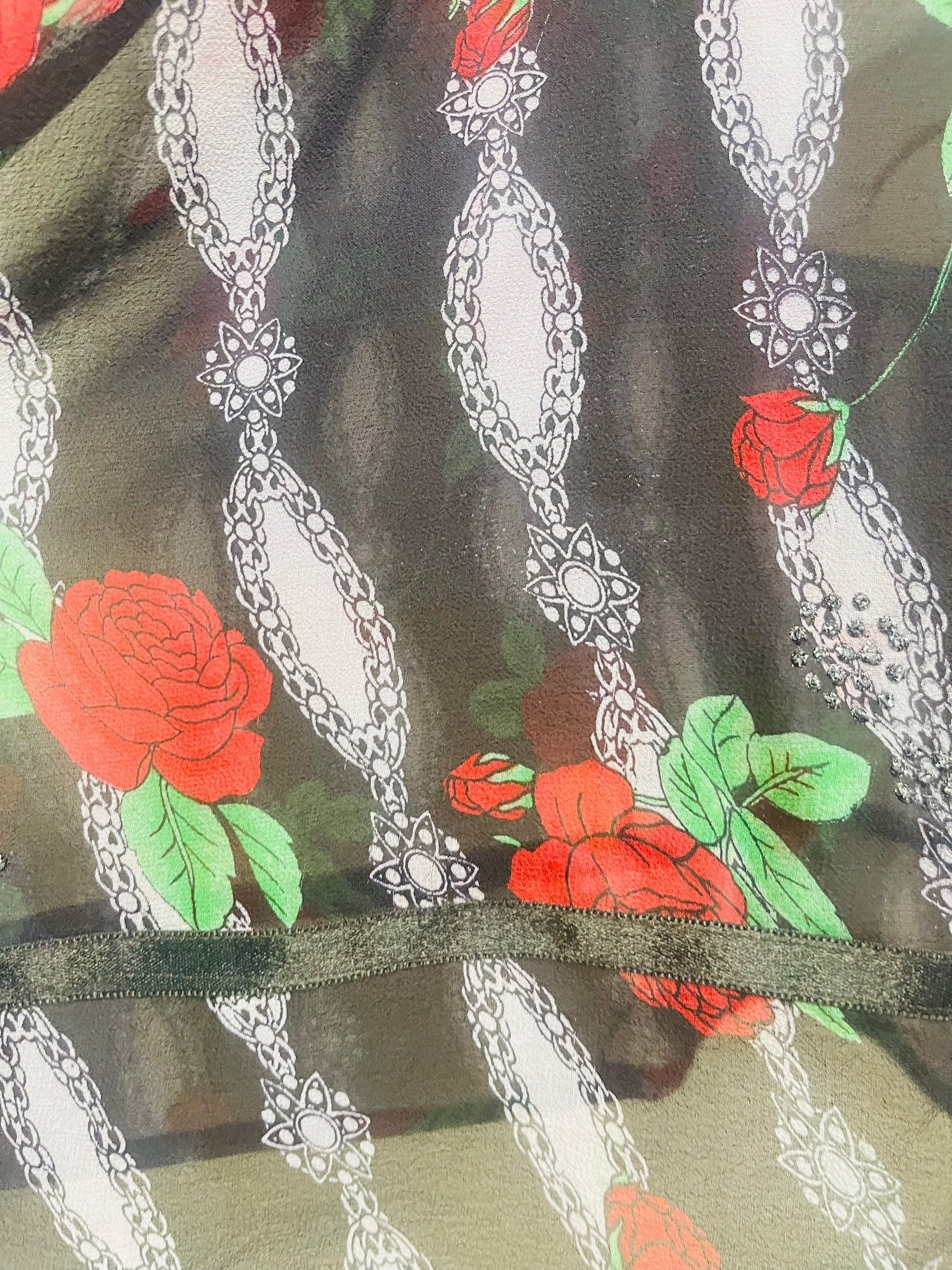 PRG7793 Sheer Avatar Pure Silk Midi Length Kaftan