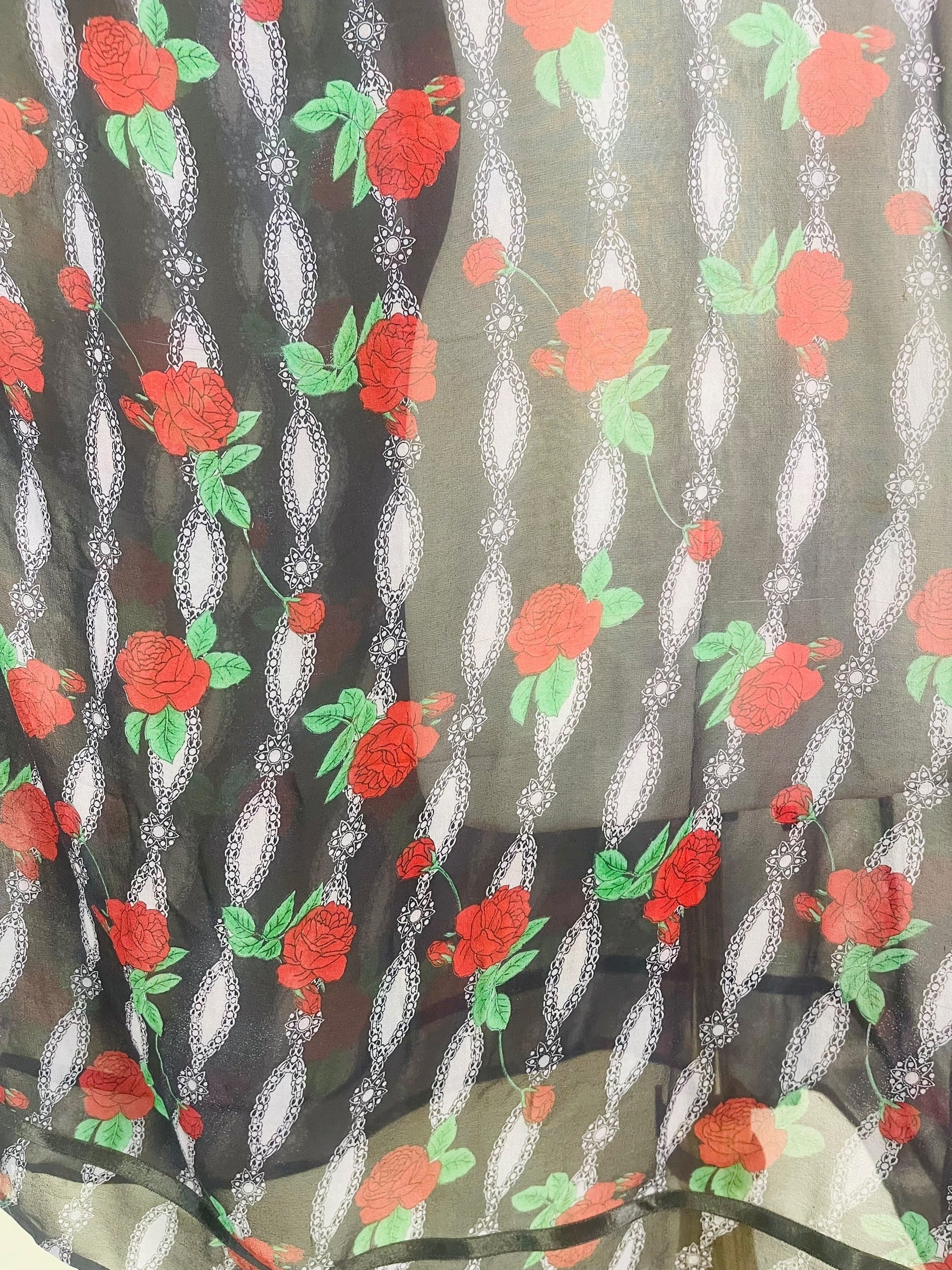 PRG7793 Sheer Avatar Pure Silk Midi Length Kaftan