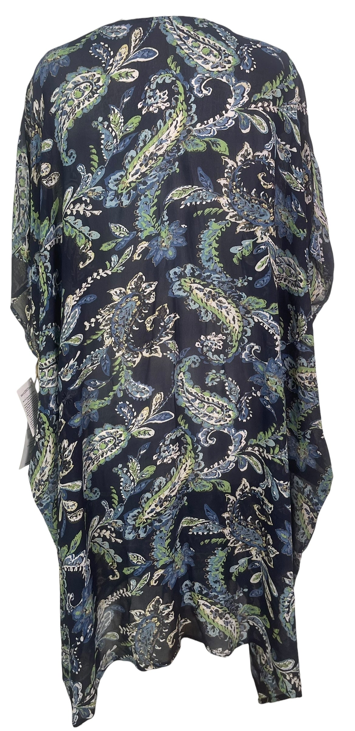 PREVIEW PRG8335 Sheer  Avatar Pure Silk Midi Length Kaftan by FEBRUARY2026 – Handmade ethical Midi Length Kaftan from sariKNOTsari using upcycled silk. Designed in Canada for travel and slow fashion, loved from Toronto to LA to Sydney.