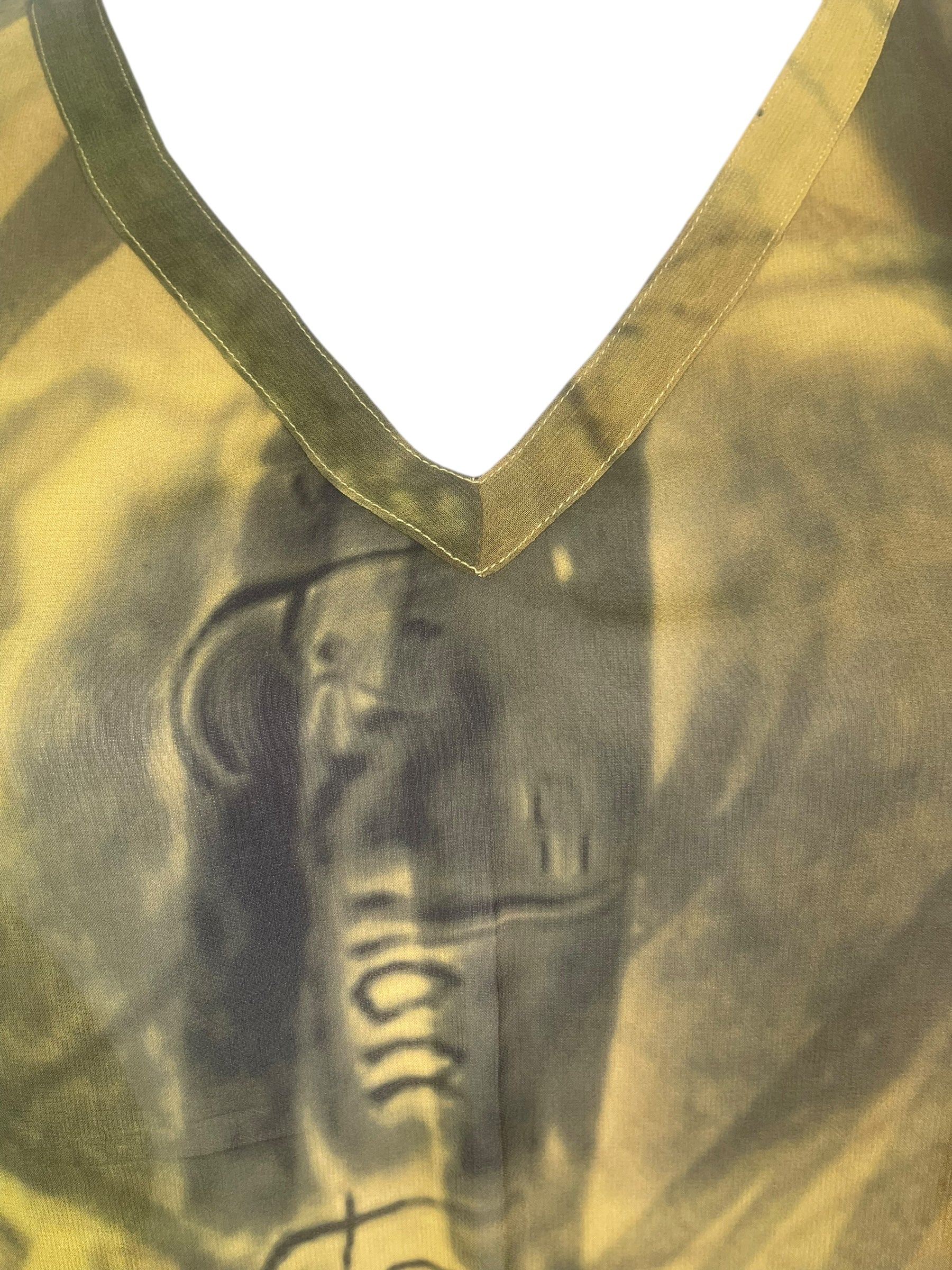 PRG8262 Sheer Avatar Pure Silk Midi Length Kaftan