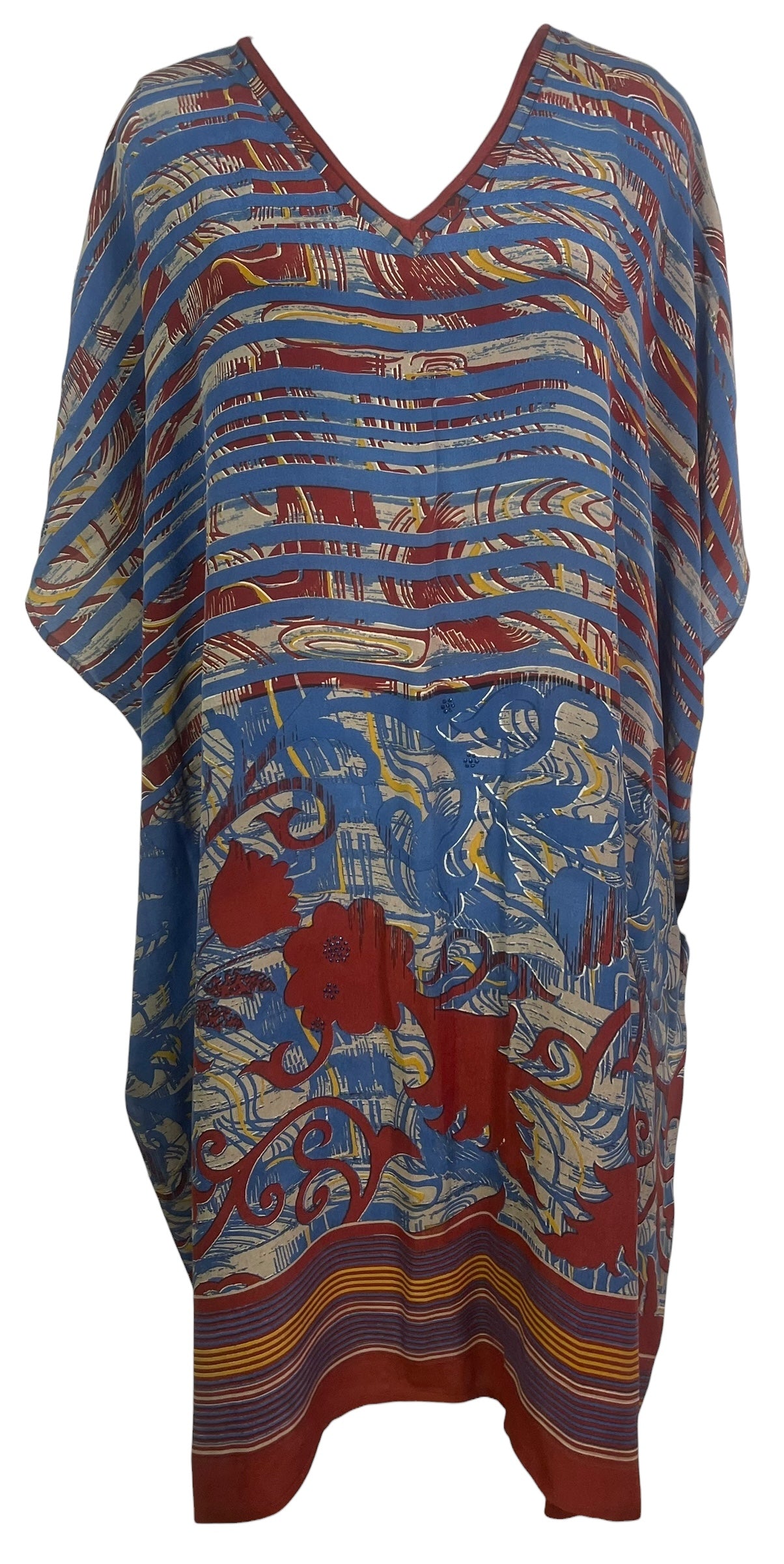 PREVIEW PRC8301  Avatar Pure Silk Midi Length Kaftan by FEBRUARY2026 – Handmade ethical Midi Length Kaftan from sariKNOTsari using upcycled silk. Designed in Canada for travel and slow fashion, loved from Toronto to LA to Sydney.