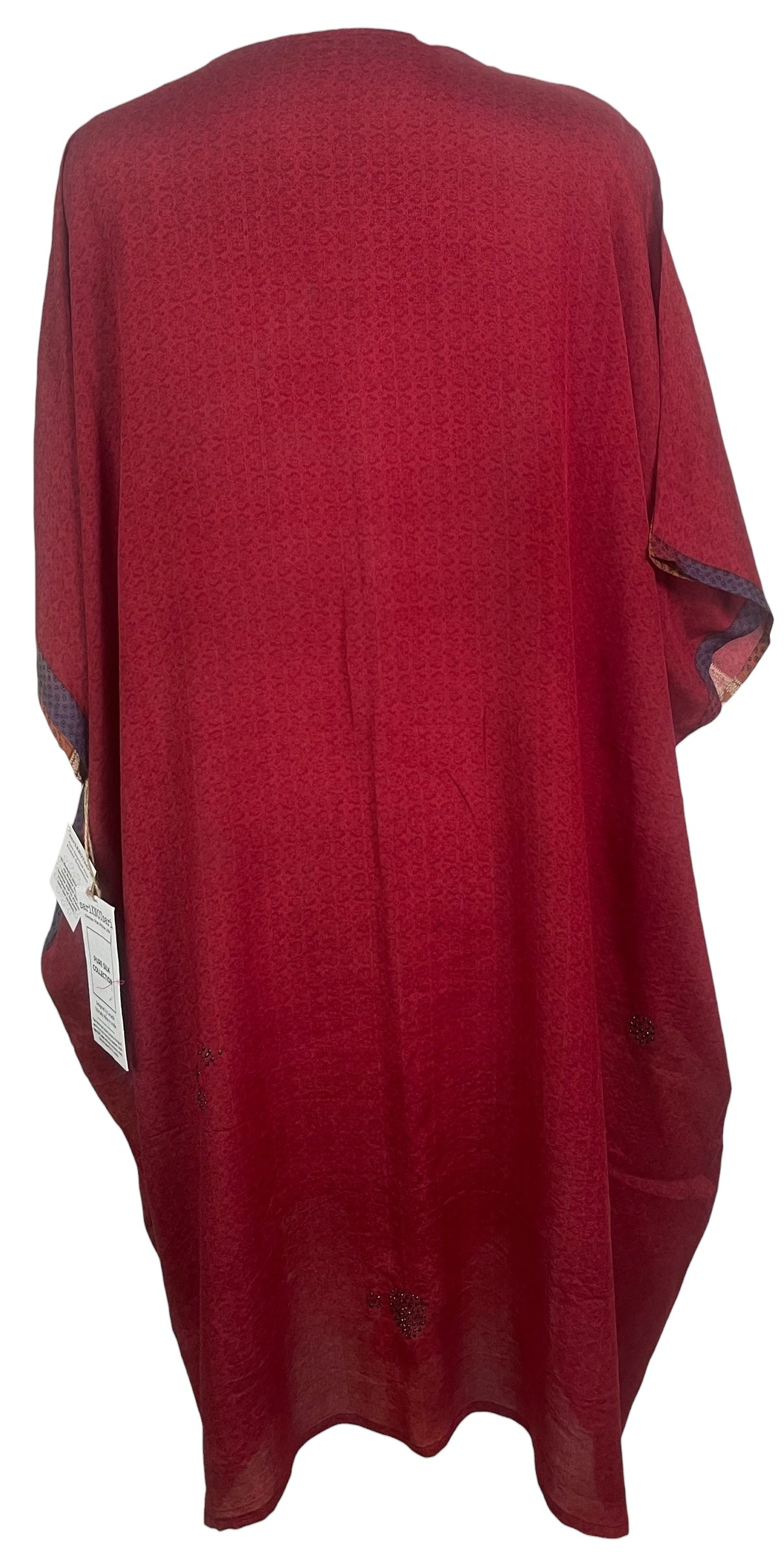PREVIEW PRC8540  Avatar Pure Silk Midi Length Kaftan by FEBRUARY2026 – Handmade ethical Midi Length Kaftan from sariKNOTsari using upcycled silk. Designed in Canada for travel and slow fashion, loved from Toronto to LA to Sydney.