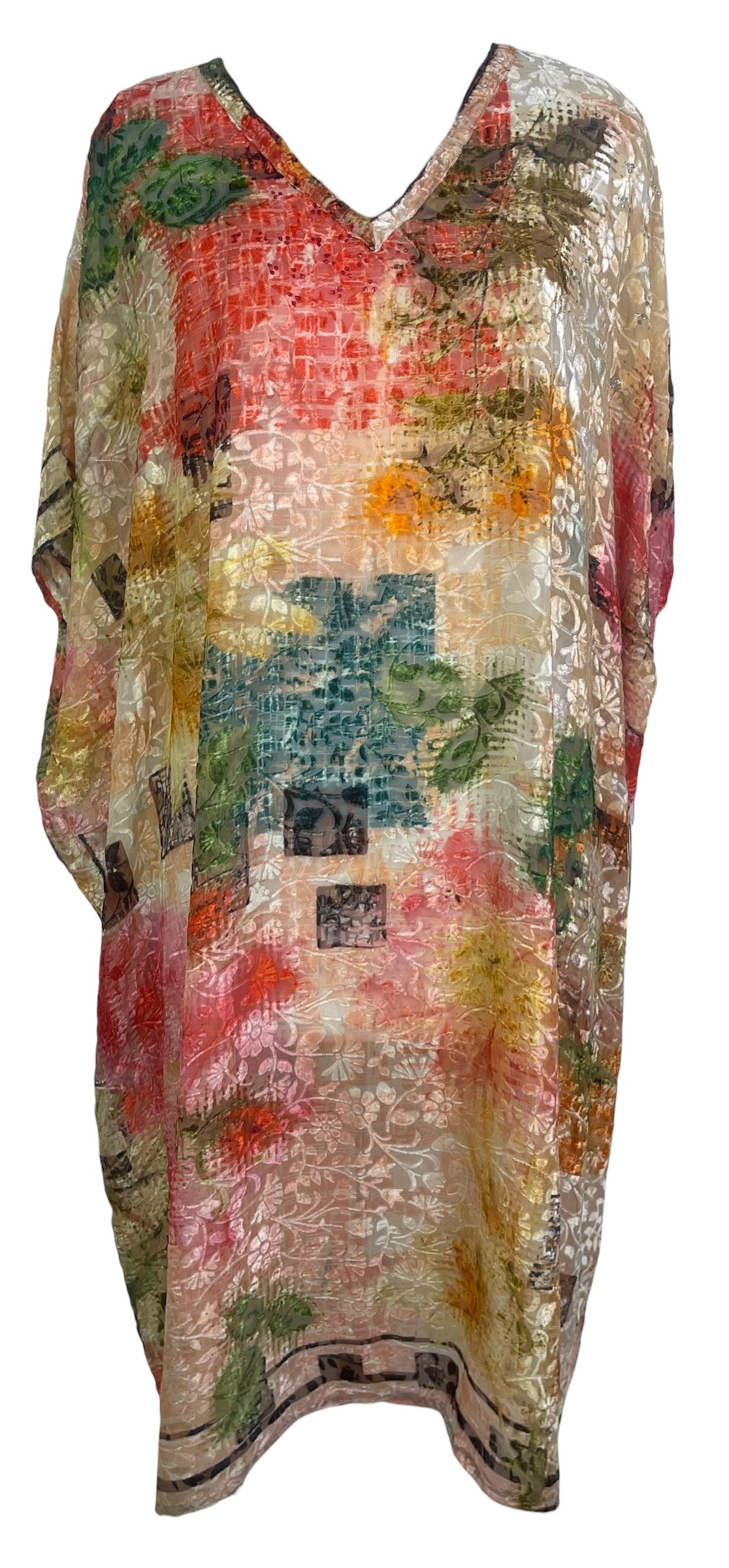 PREVIEW PRG8539 Sheer Avatar Pure Silk Midi Length Kaftan