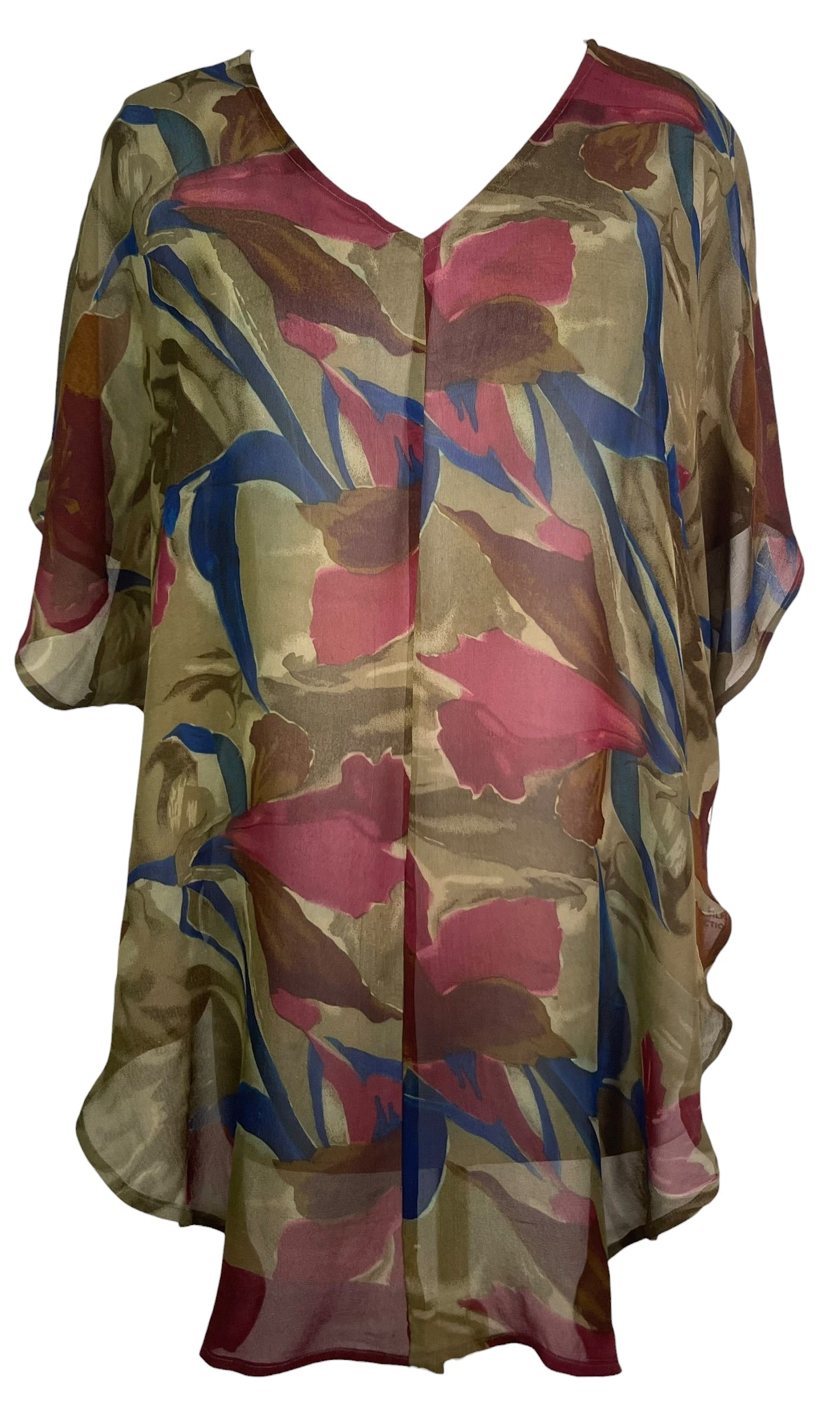 PRG9209 Sheer Wabi Sabi Pure Silk Waterfall Top