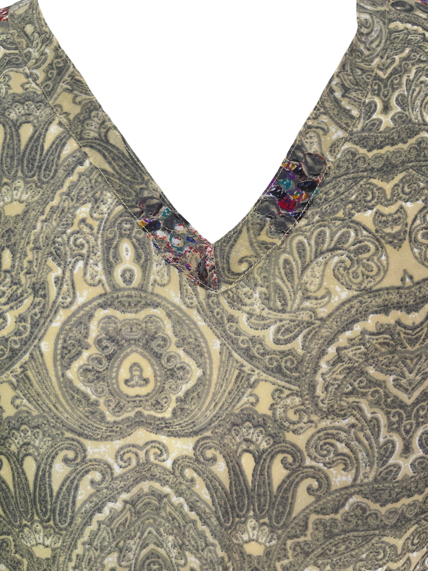 PRG7787 Sheer Avatar Pure Silk Midi Length Kaftan