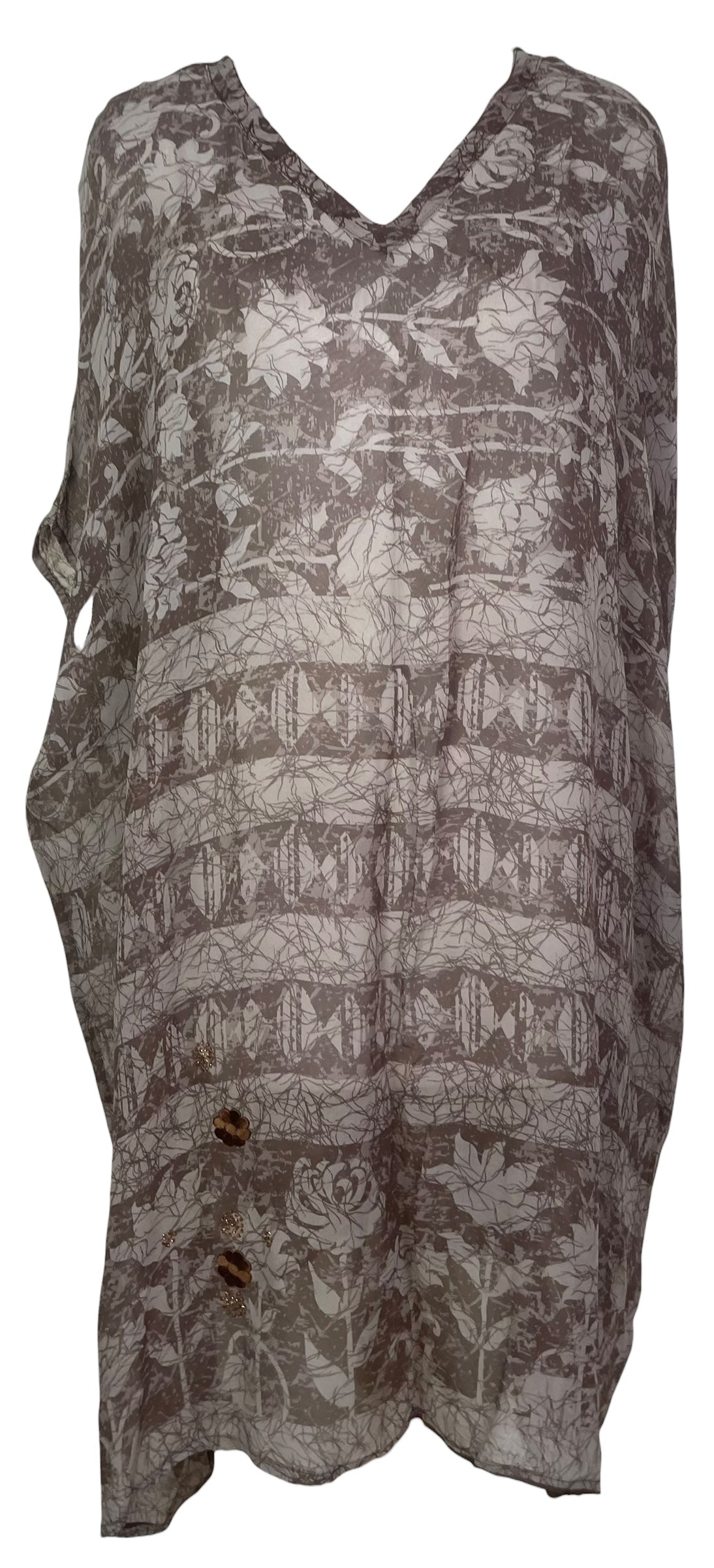 PREVIEW PRG8216 Sheer Avatar Pure Silk Midi Length Kaftan