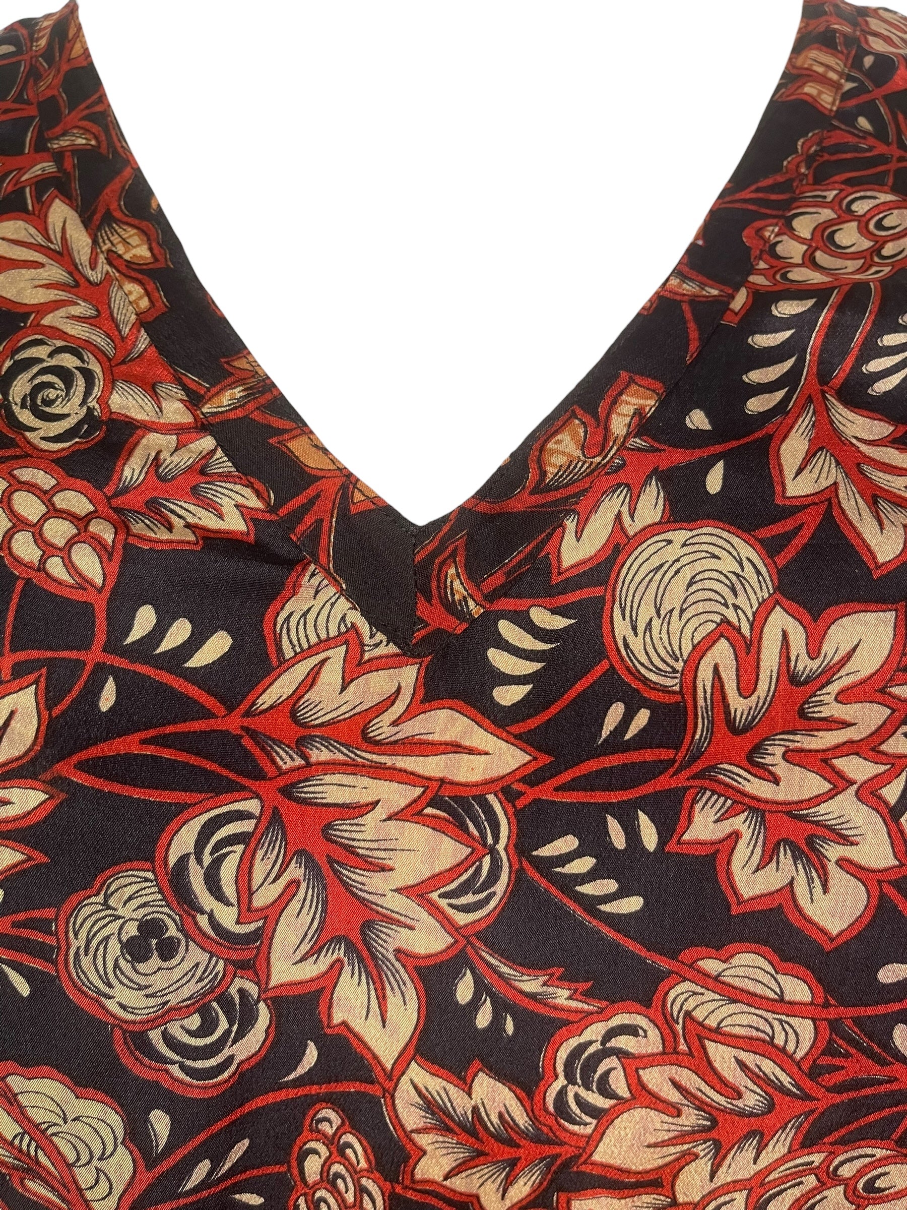 PRC8070 Avatar Pure Silk Midi Length Kaftan