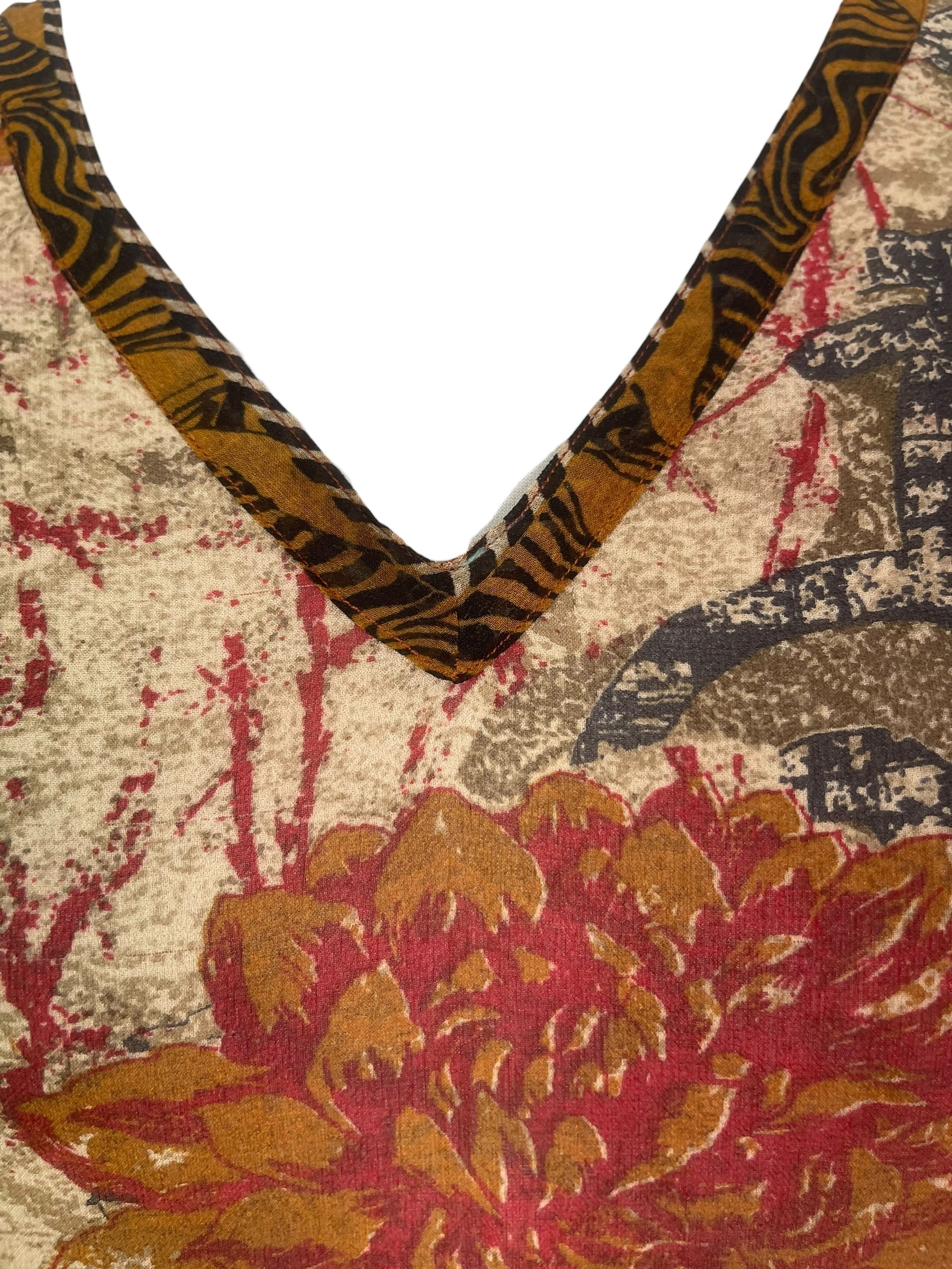 PREVIEW PRG8214 Sheer  Avatar Pure Silk Midi Length Kaftan by FEBRUARY2026 – Handmade ethical Midi Length Kaftan from sariKNOTsari using upcycled silk. Designed in Canada for travel and slow fashion, loved from Toronto to LA to Sydney.