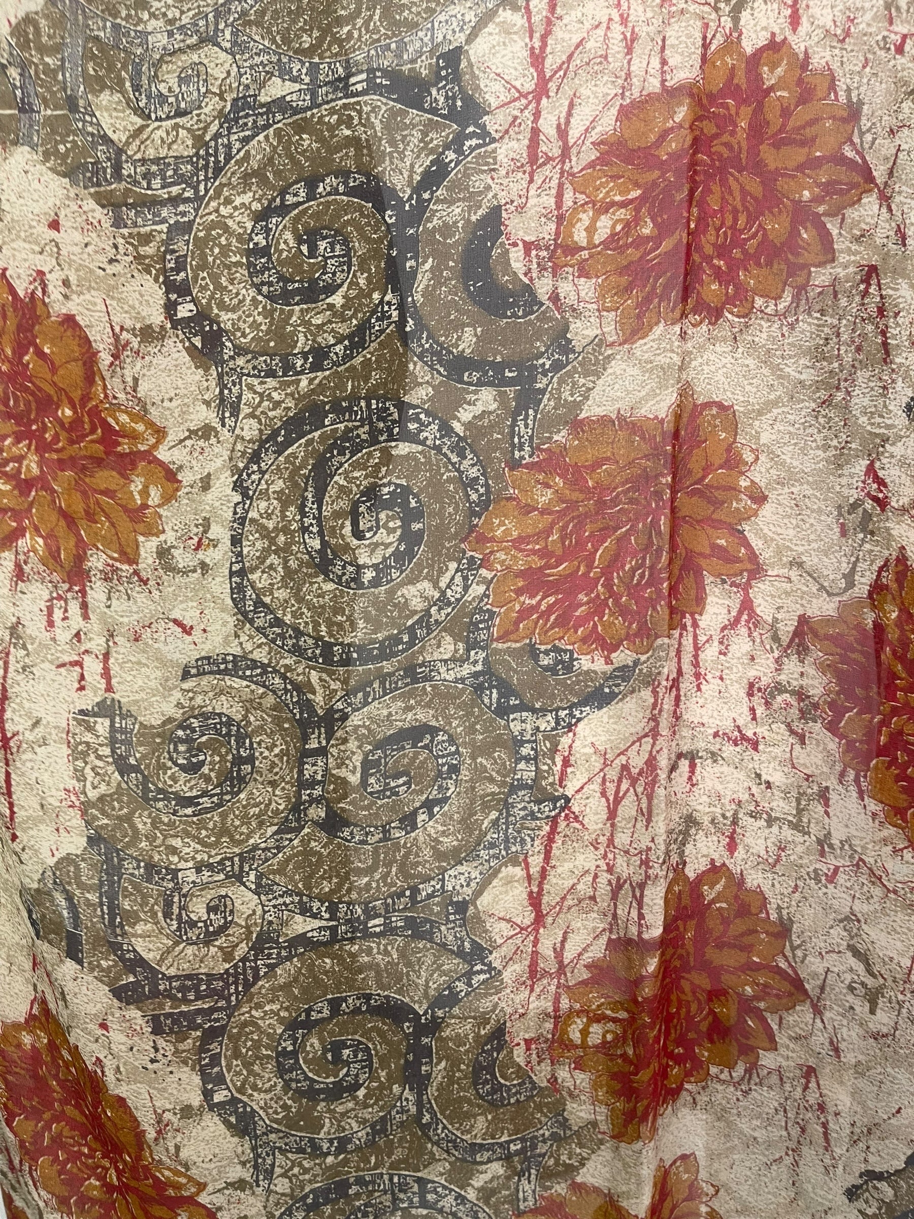 PREVIEW PRG8214 Sheer  Avatar Pure Silk Midi Length Kaftan by FEBRUARY2026 – Handmade ethical Midi Length Kaftan from sariKNOTsari using upcycled silk. Designed in Canada for travel and slow fashion, loved from Toronto to LA to Sydney.