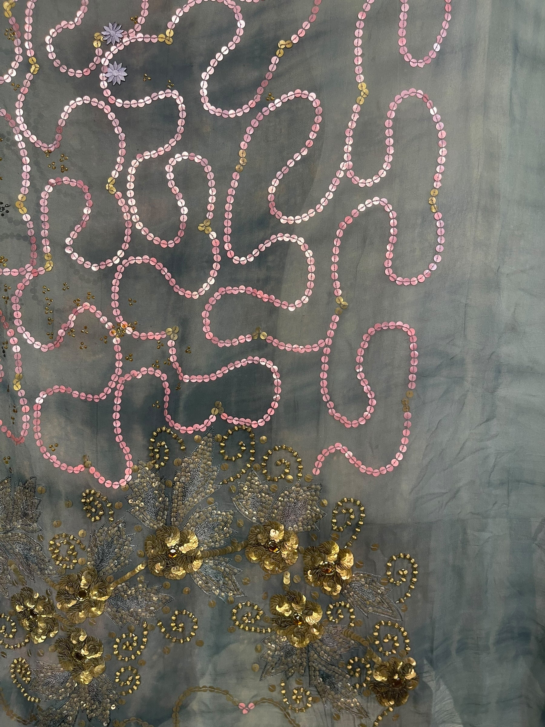 PREVIEW PRG8273 Sheer  Avatar Pure Silk Midi Length Kaftan by FEBRUARY2026 – Handmade ethical Midi Length Kaftan from sariKNOTsari using upcycled silk. Designed in Canada for travel and slow fashion, loved from Toronto to LA to Sydney.