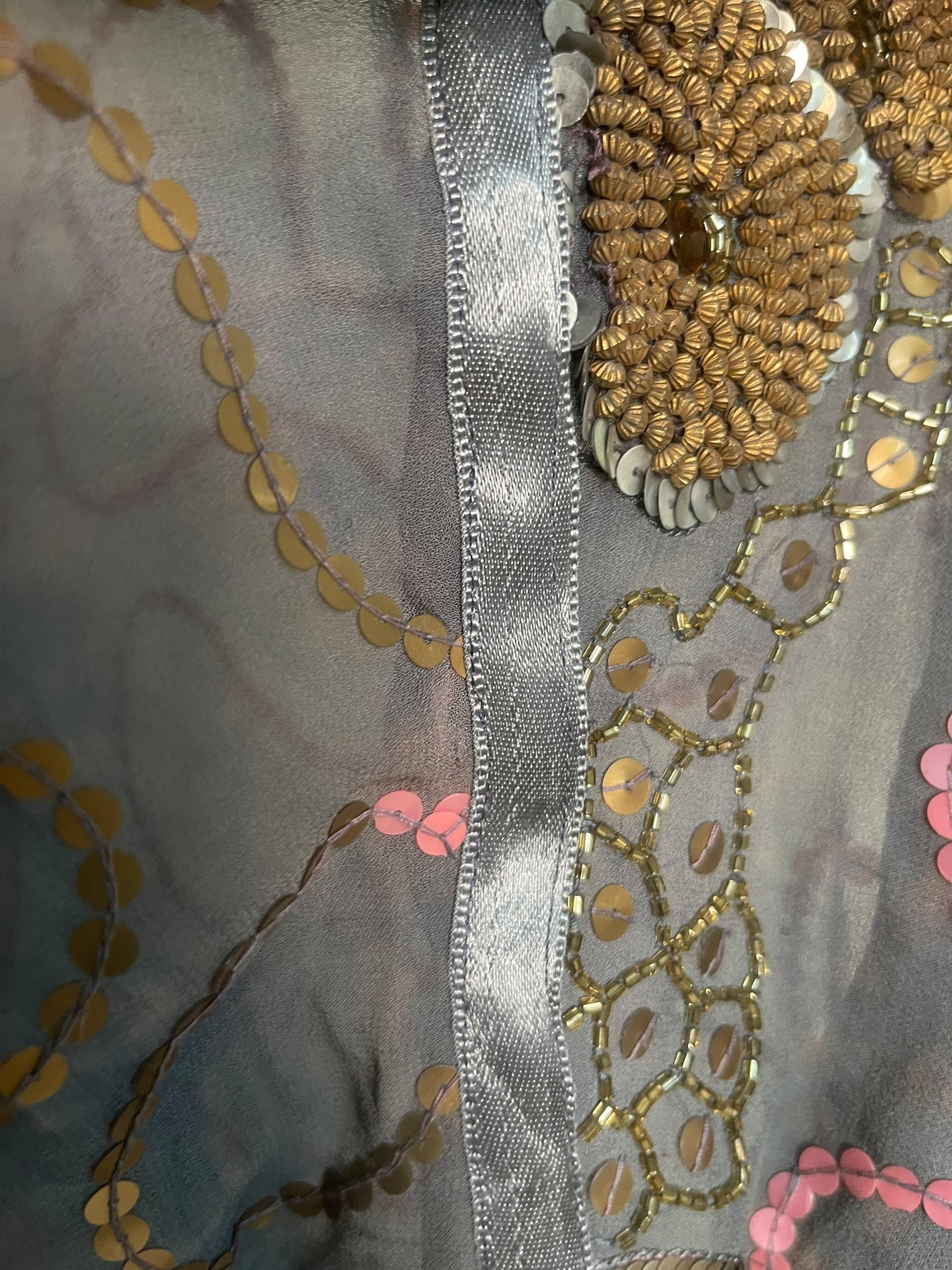 PREVIEW PRG8273 Sheer  Avatar Pure Silk Midi Length Kaftan by FEBRUARY2026 – Handmade ethical Midi Length Kaftan from sariKNOTsari using upcycled silk. Designed in Canada for travel and slow fashion, loved from Toronto to LA to Sydney.