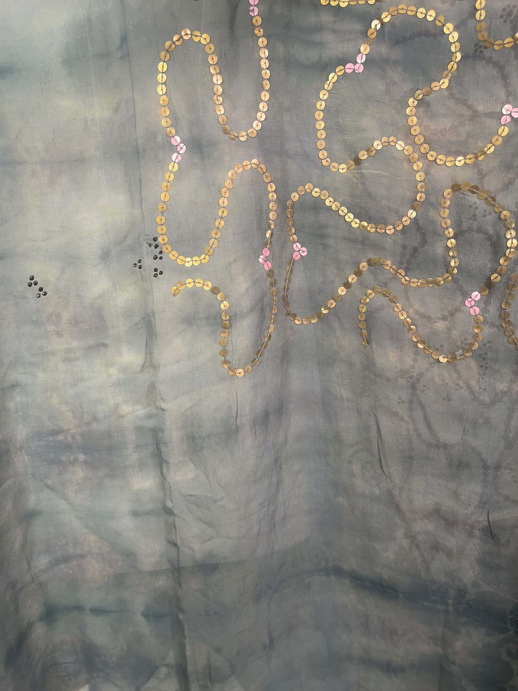 PREVIEW PRG8273 Sheer  Avatar Pure Silk Midi Length Kaftan by FEBRUARY2026 – Handmade ethical Midi Length Kaftan from sariKNOTsari using upcycled silk. Designed in Canada for travel and slow fashion, loved from Toronto to LA to Sydney.