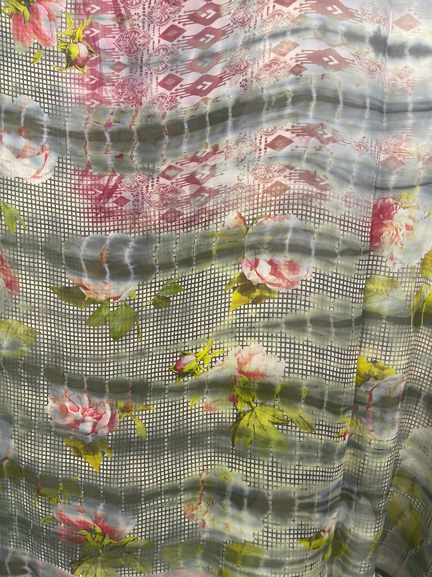 PREVIEW PRG8211 Sheer Avatar Pure Silk Midi Length Kaftan by FEBRUARY2026 – Handmade ethical Midi Length Kaftan from sariKNOTsari using upcycled silk. Designed in Canada for travel and slow fashion, loved from Toronto to LA to Sydney.