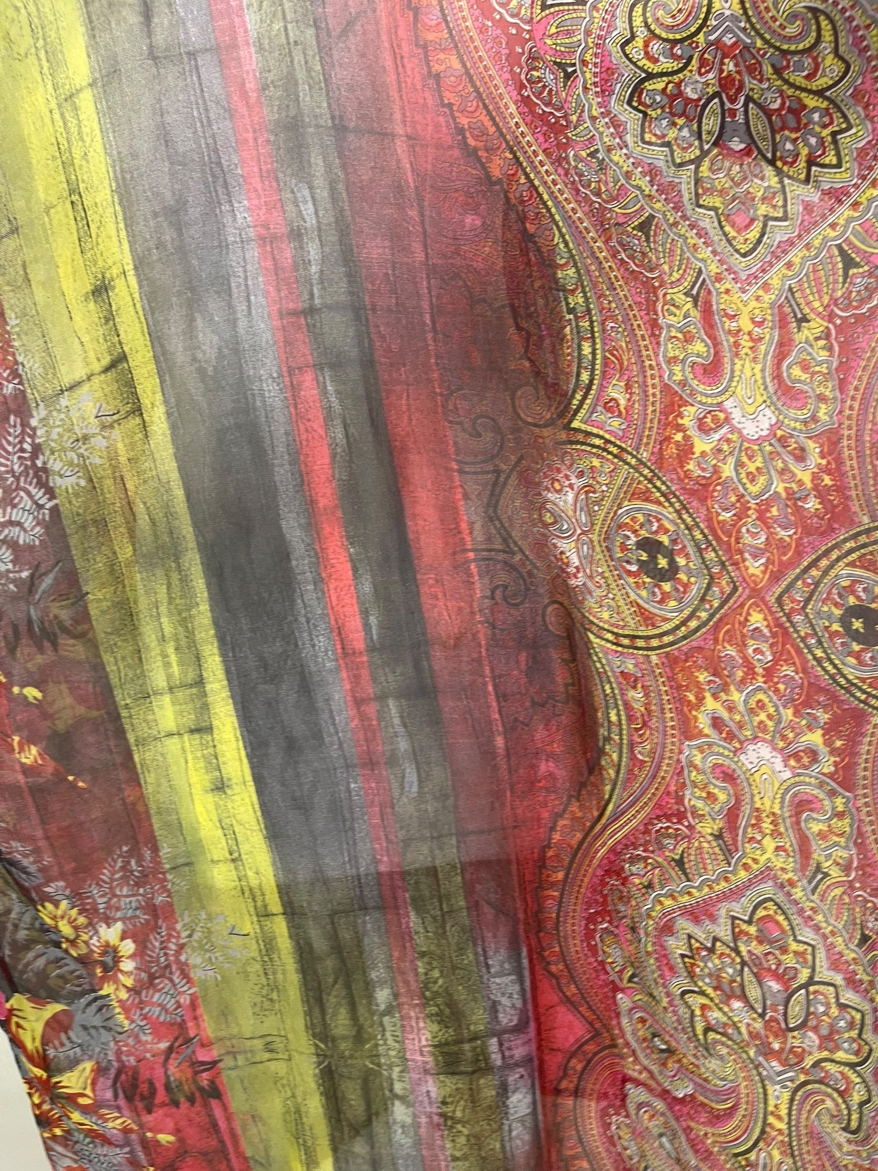 PREVIEW PRG8259 Sheer  Avatar Pure Silk Midi Length Kaftan by FEBRUARY2026 – Handmade ethical Midi Length Kaftan from sariKNOTsari using upcycled silk. Designed in Canada for travel and slow fashion, loved from Toronto to LA to Sydney.