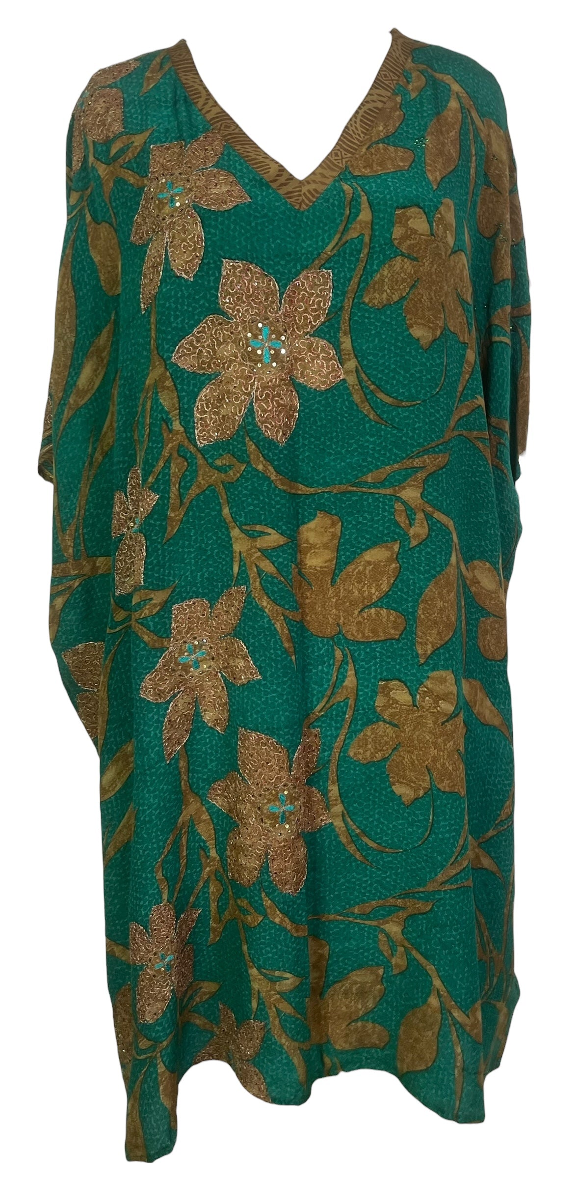 PREVIEW PRC8245  Avatar Pure Silk Midi Length Kaftan by FEBRUARY2026 – Handmade ethical Midi Length Kaftan from sariKNOTsari using upcycled silk. Designed in Canada for travel and slow fashion, loved from Toronto to LA to Sydney.