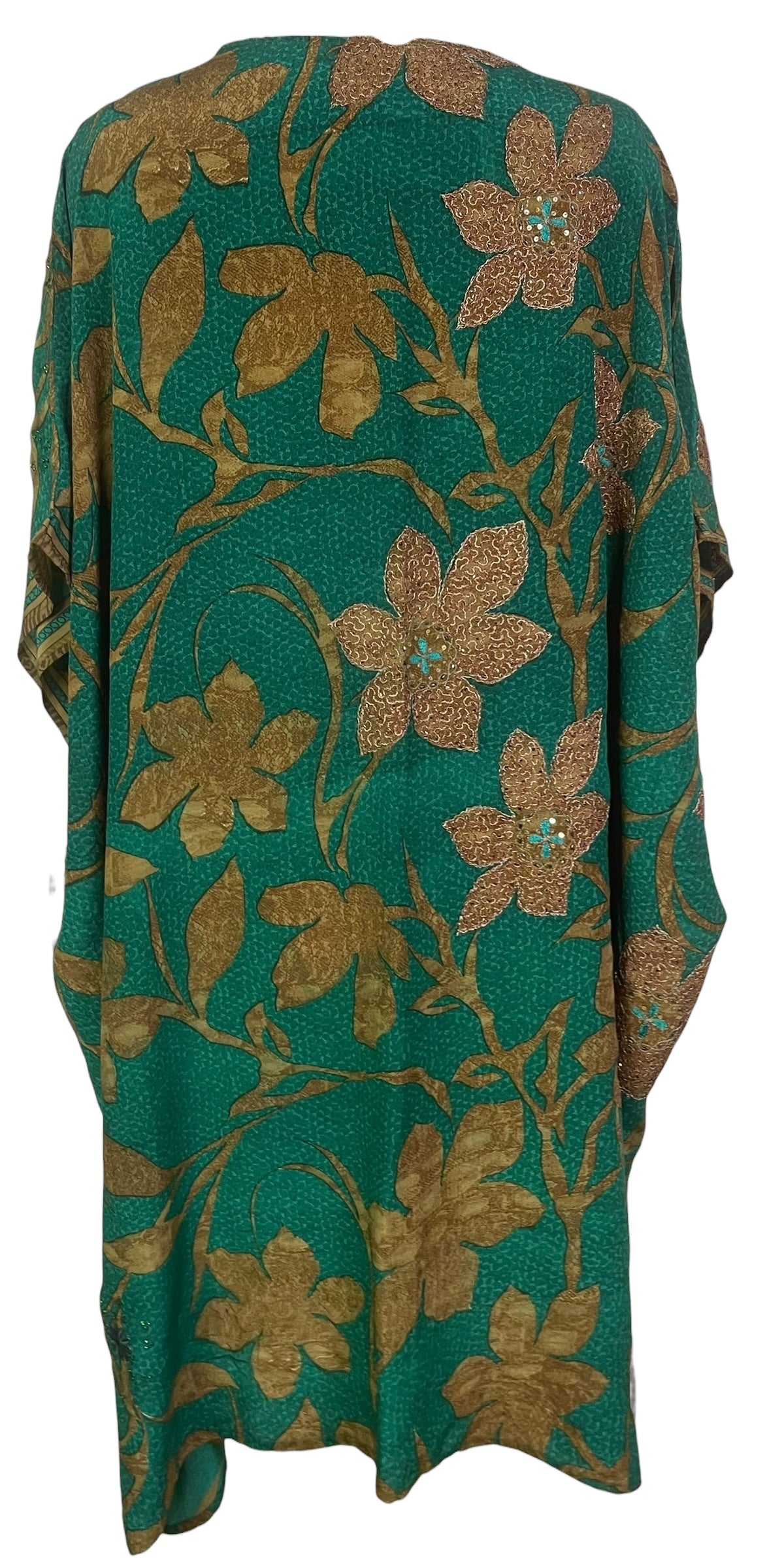 PREVIEW PRC8245  Avatar Pure Silk Midi Length Kaftan by FEBRUARY2026 – Handmade ethical Midi Length Kaftan from sariKNOTsari using upcycled silk. Designed in Canada for travel and slow fashion, loved from Toronto to LA to Sydney.