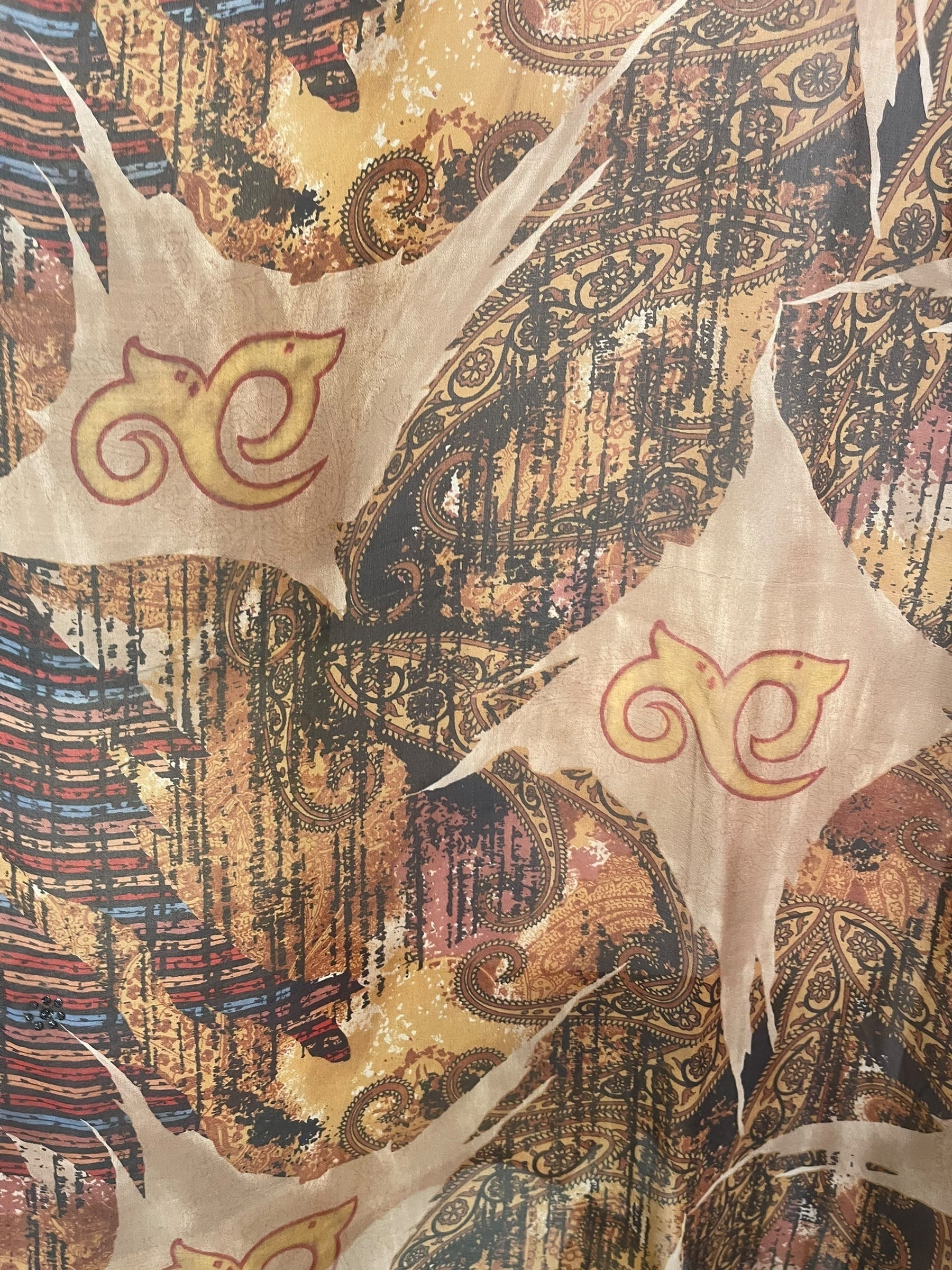 PREVIEW PRG8218 Sheer Avatar Pure Silk Midi Length Kaftan by FEBRUARY2026 – Handmade ethical Midi Length Kaftan from sariKNOTsari using upcycled silk. Designed in Canada for travel and slow fashion, loved from Toronto to LA to Sydney.