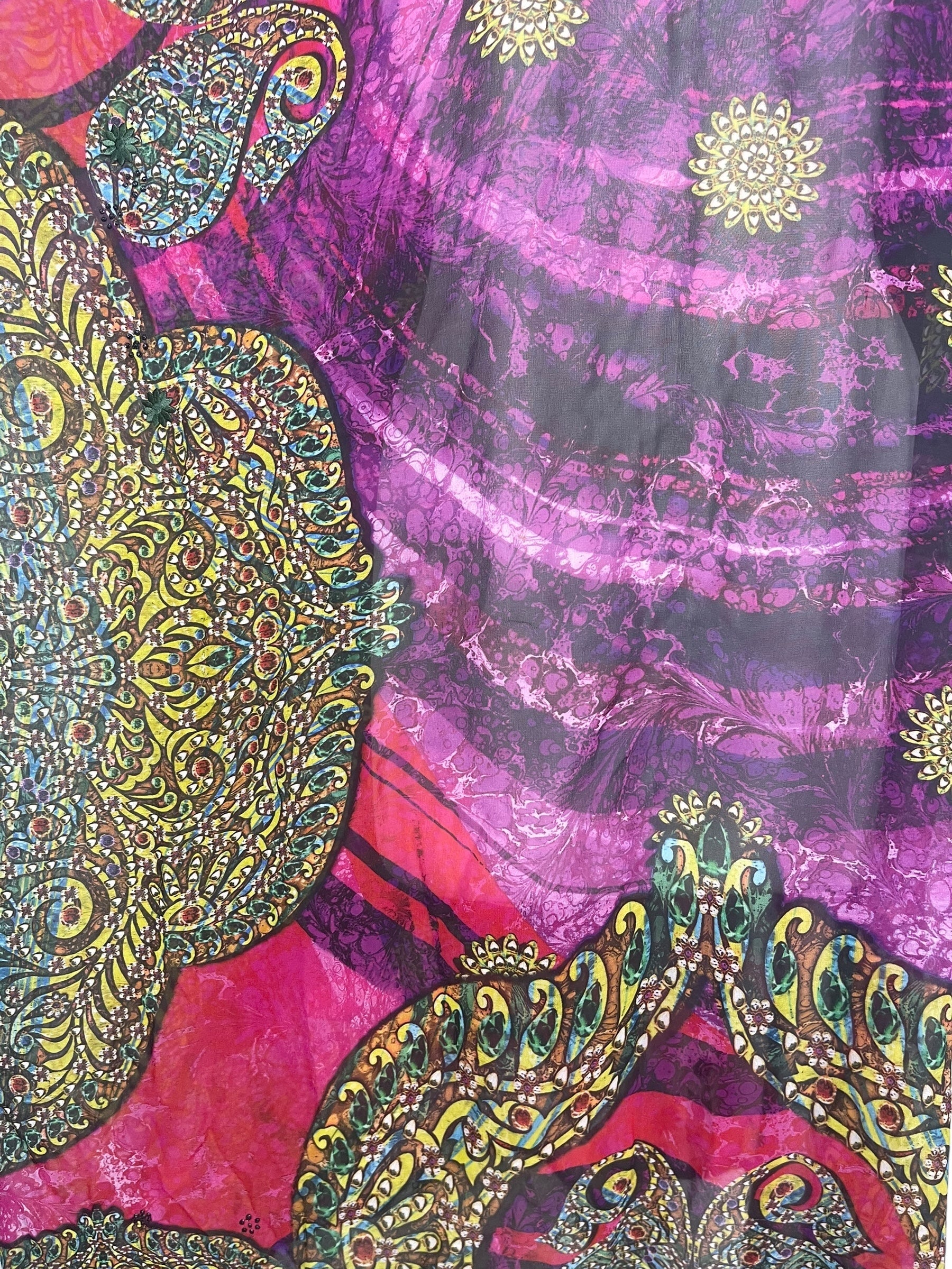 PREVIEW PRG8578 Sheer Wabi Sabi Pure Silk Midi Length Kaftan