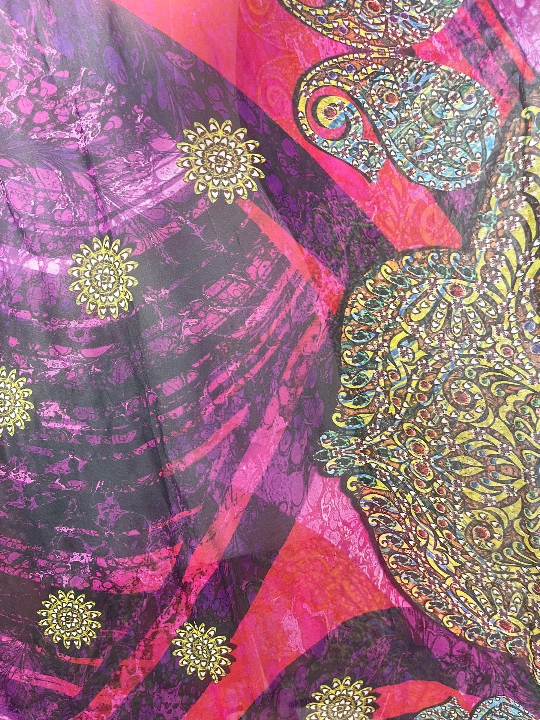 PREVIEW PRG8578 Sheer Wabi Sabi Pure Silk Midi Length Kaftan