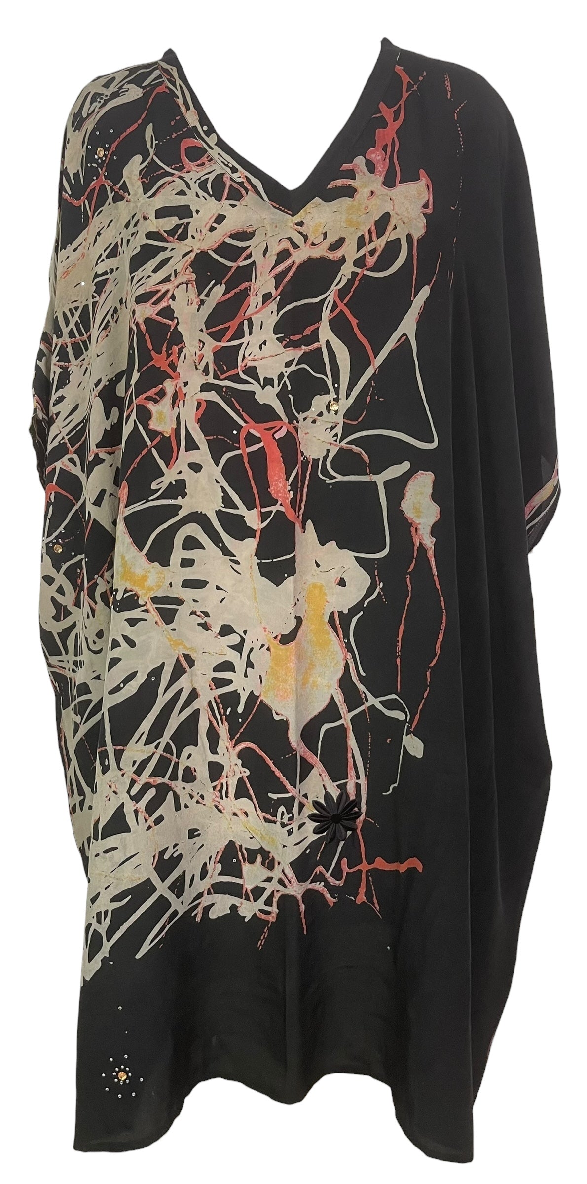 PREVIEW PRC8254 Wabi Sabi Pure Silk Midi Length Kaftan