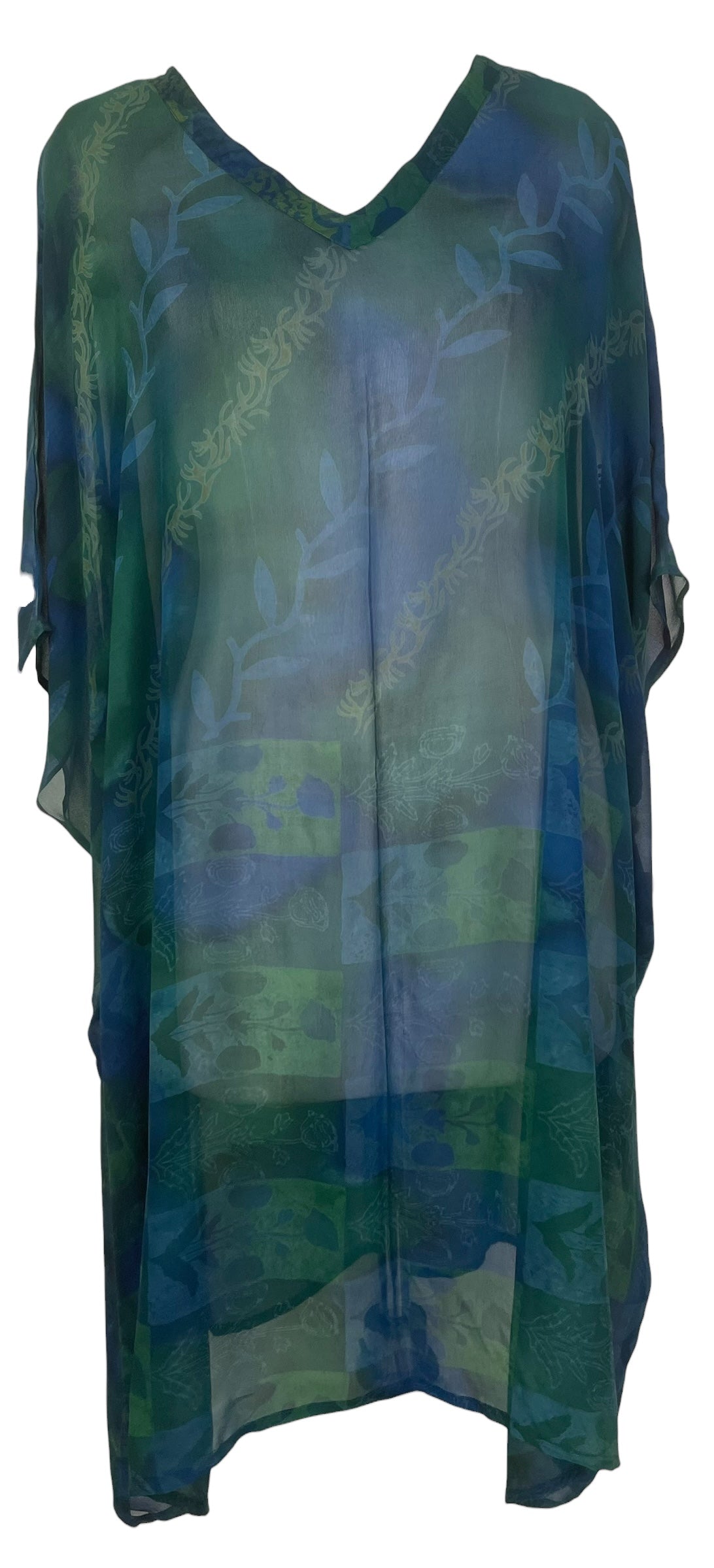 PREVIEW PRG7785 Sheer Wabi Sabi Pure Silk Midi Length Kaftan