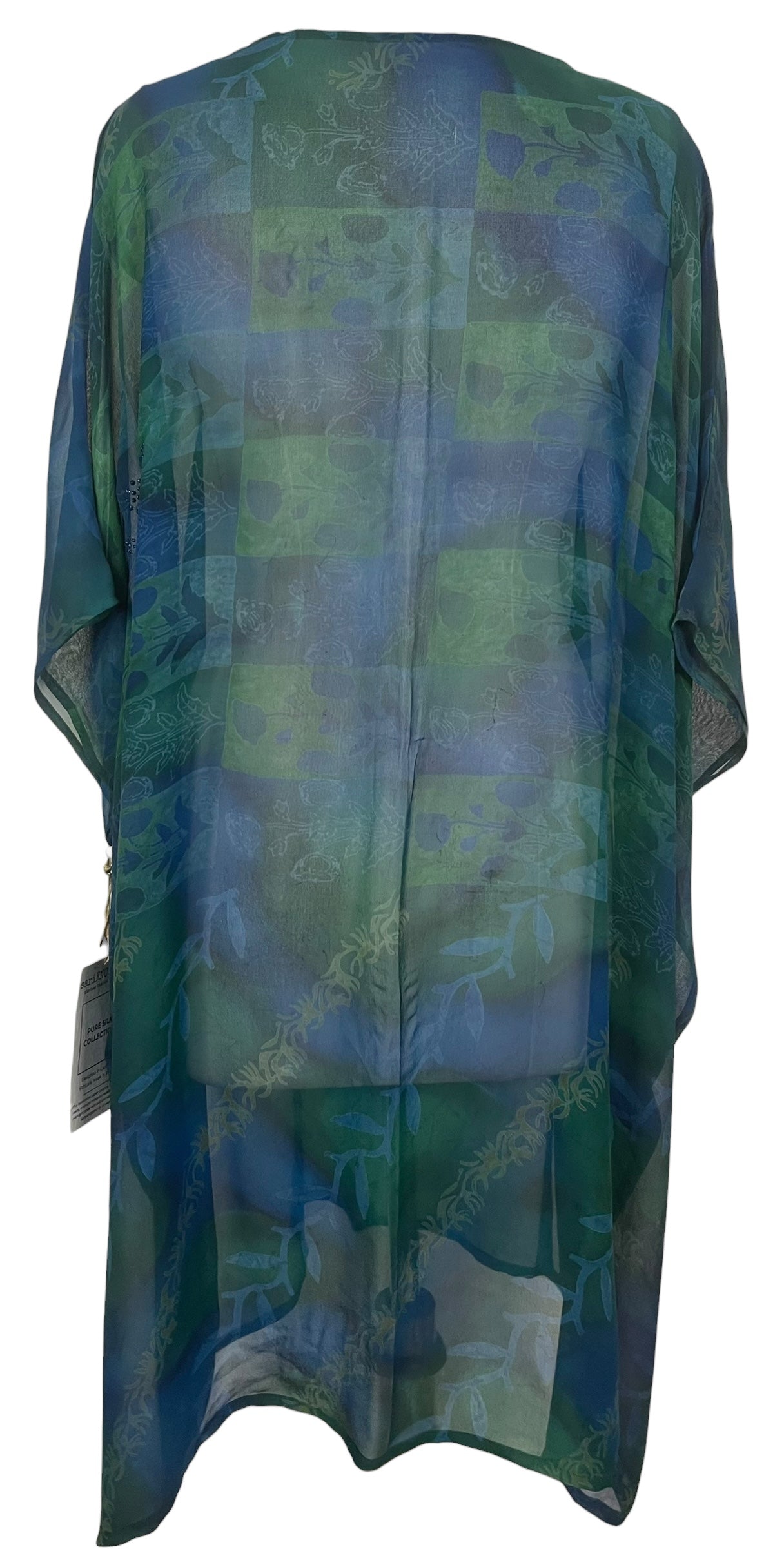 PREVIEW PRG7785 Sheer Wabi Sabi Pure Silk Midi Length Kaftan