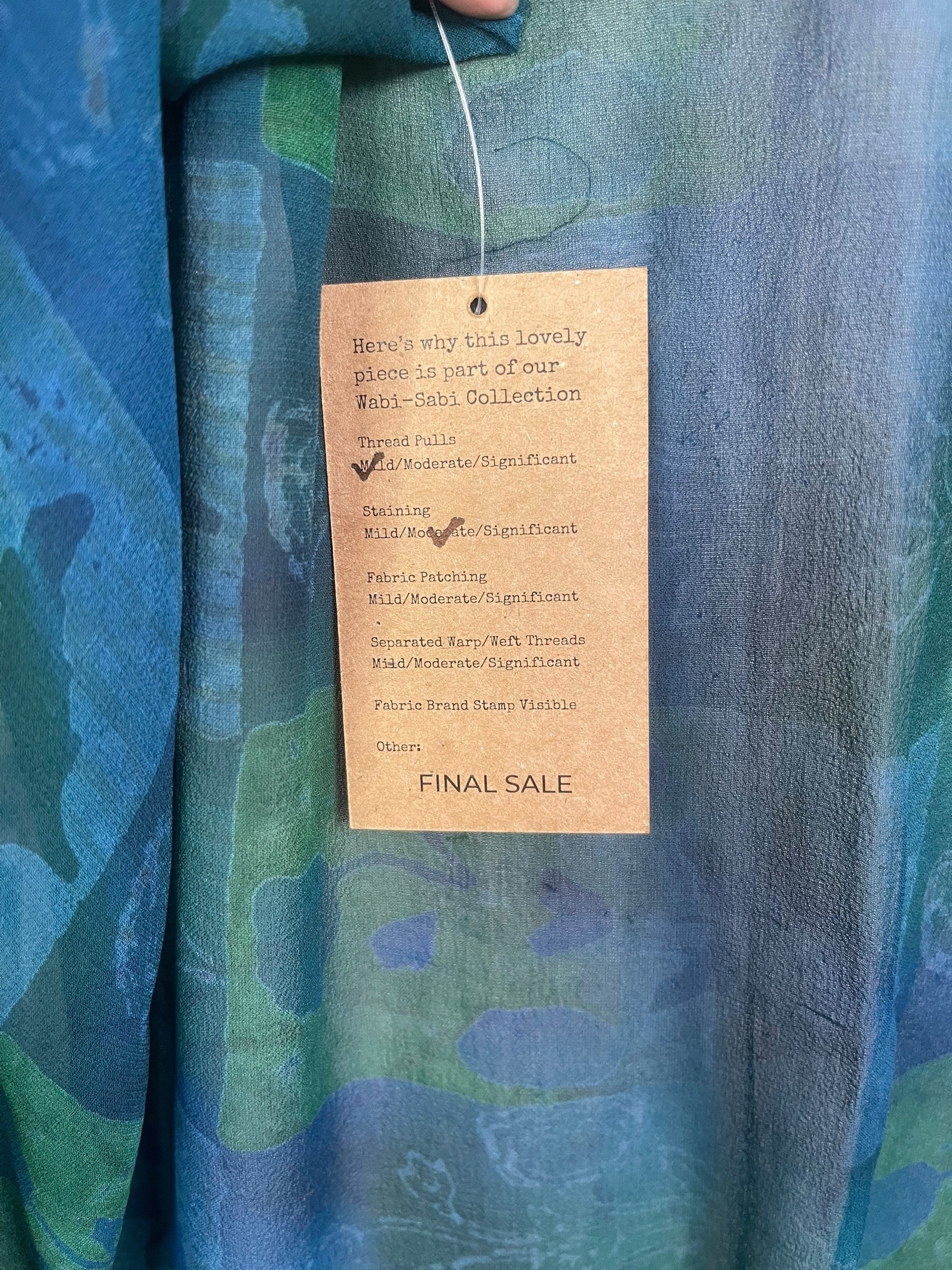 PREVIEW PRG7785 Sheer Wabi Sabi Pure Silk Midi Length Kaftan