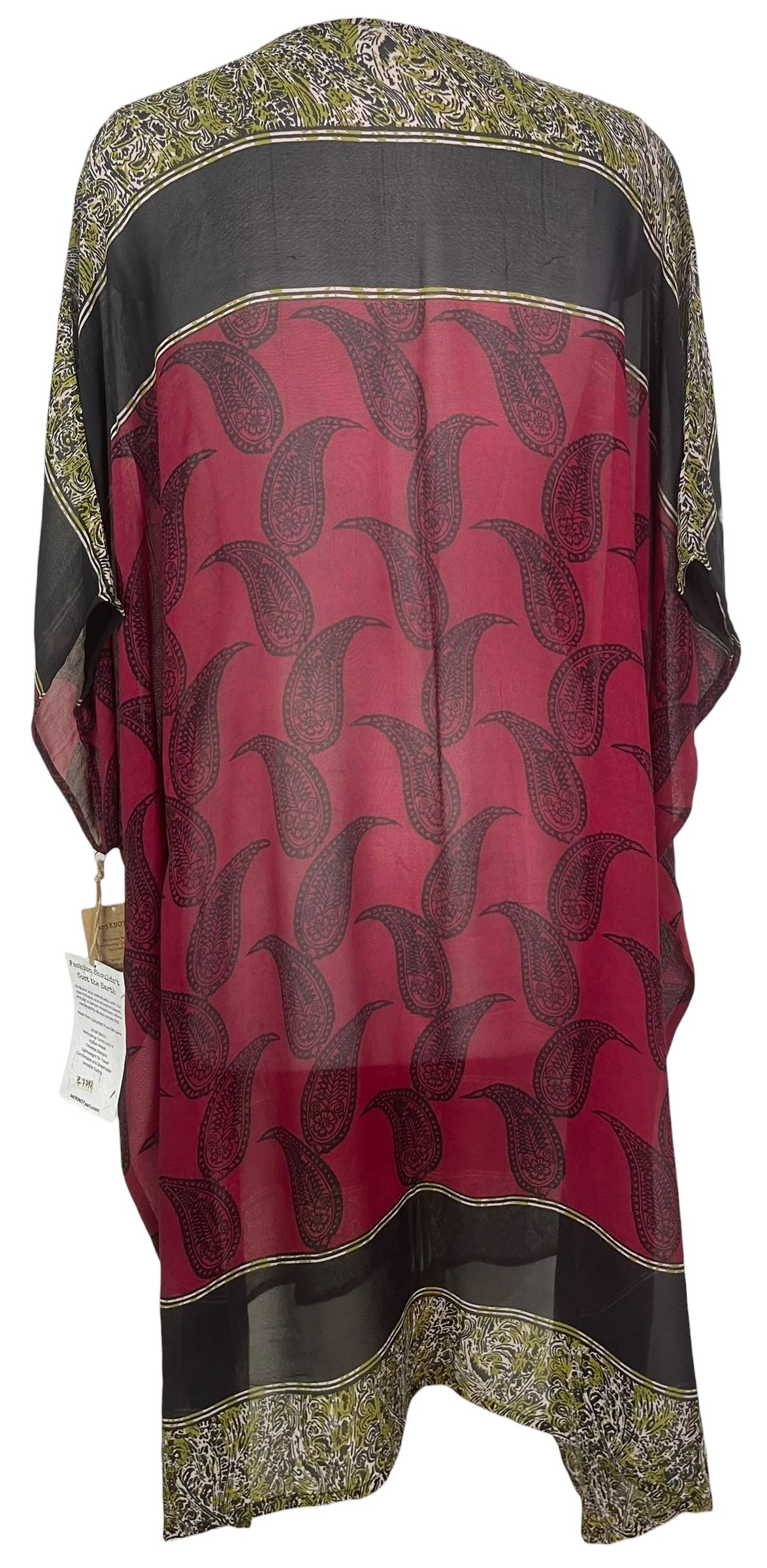 PREVIEW PRG7792 Sheer  Wabi Sabi Pure Silk Midi Length Kaftan