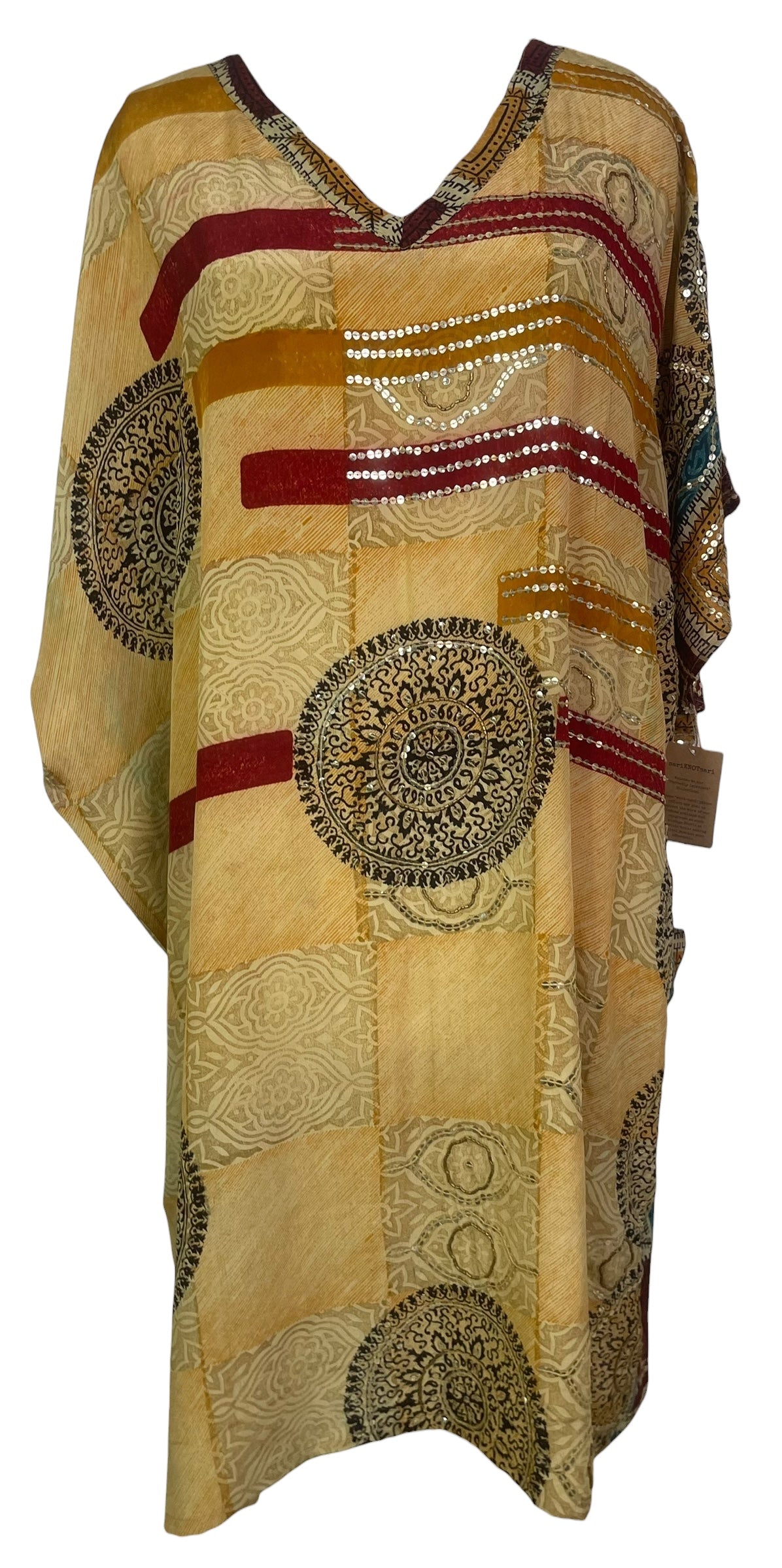 PREVIEW PRC8253 Wabi Sabi Pure Silk Midi Length Kaftan